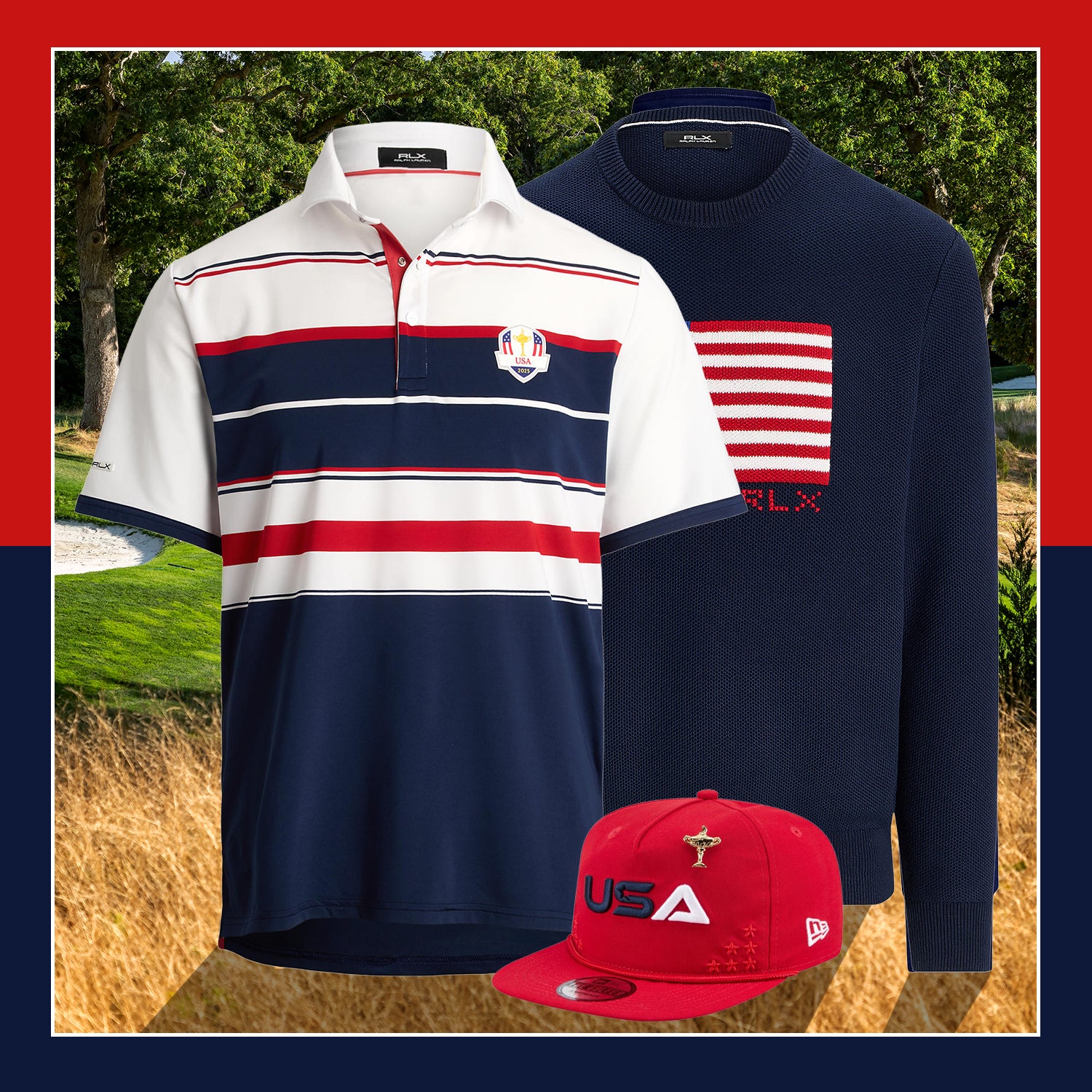 2025 Ryder Cup Official U.S. Team Sunday Uniform - Bundled View