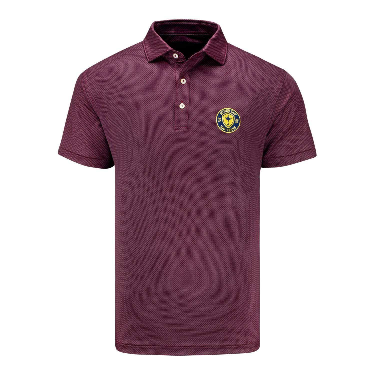 Peter Millar Ryder Cup Centennial Fulton Polo in Bordeaux - Front