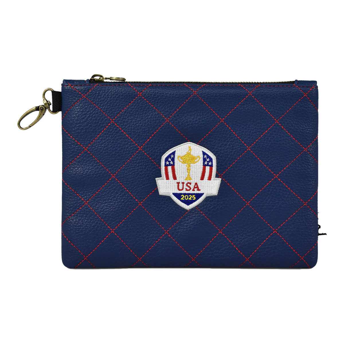 PRG Golf 2025 Ryder Cup Team U.S. Elite Studio Premium Zip Tote Bag in Navy and White - Front View