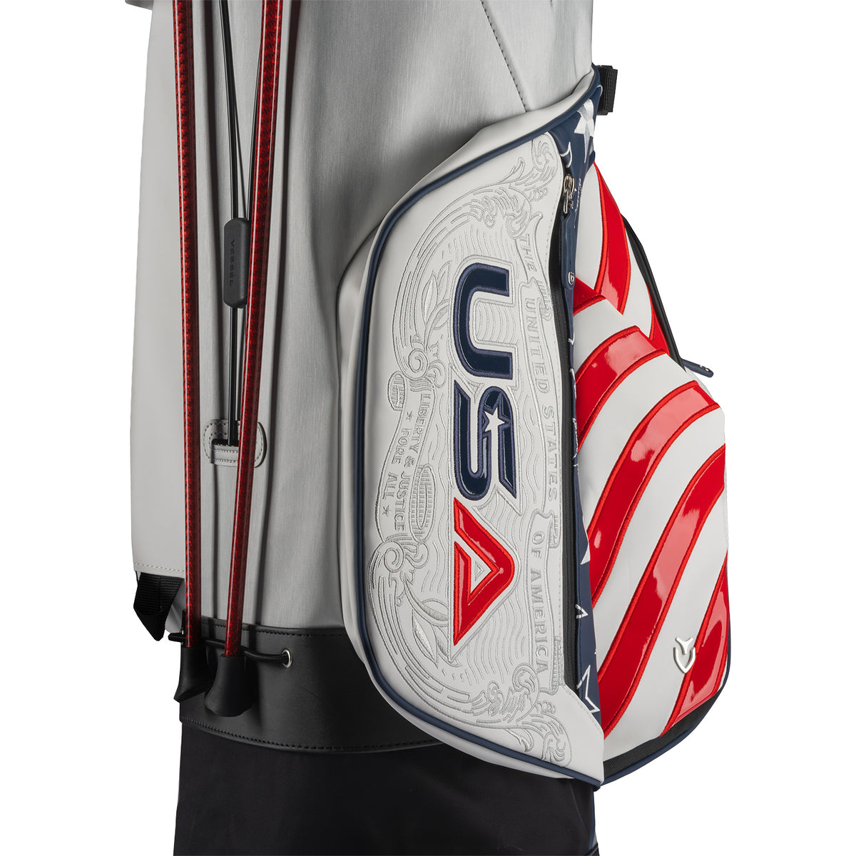 SWAG Golf 2025 Ryder Cup Team U.S. Stand Golf Bag - Close Up Right Side View