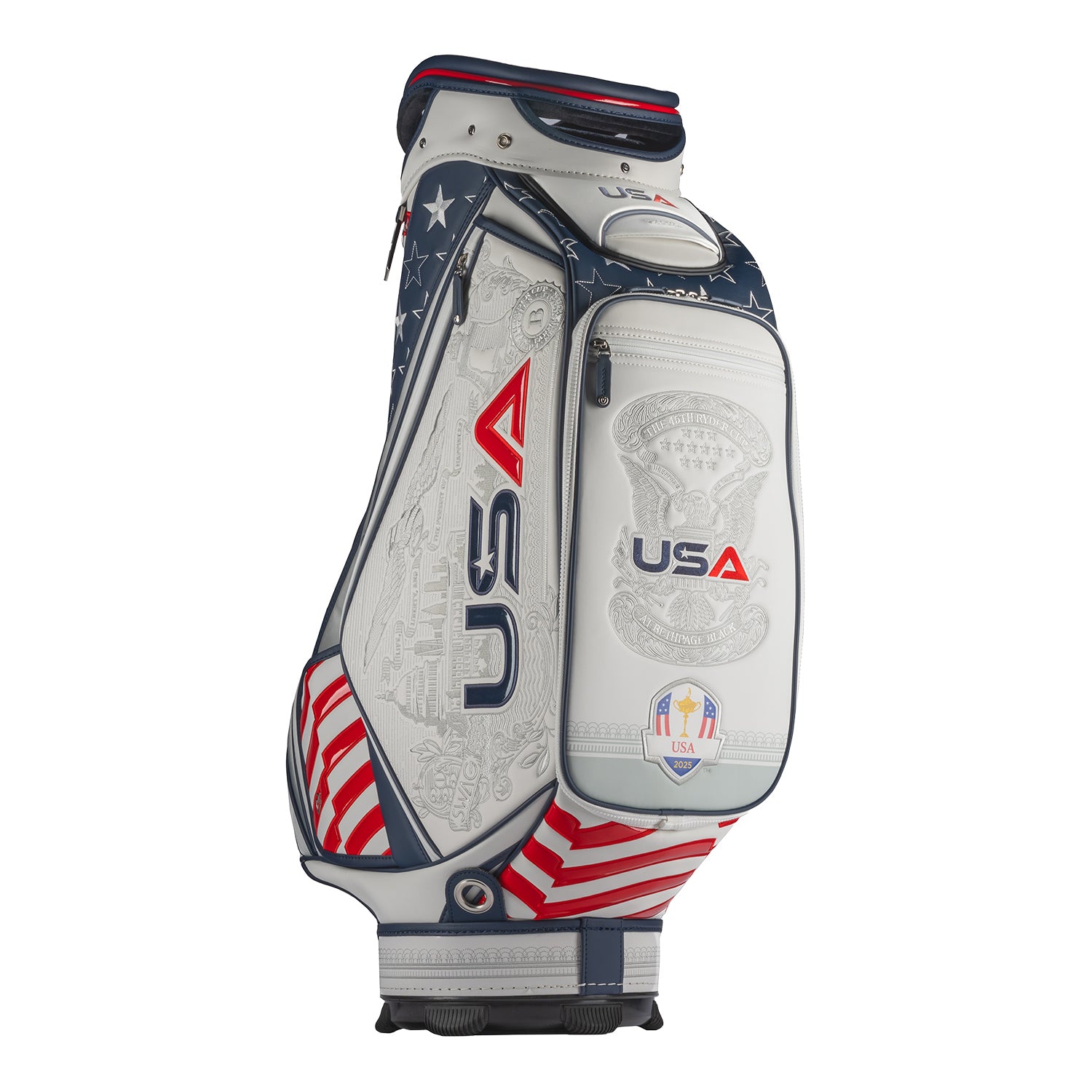 SWAG Golf 2025 Ryder Cup Team U.S. Staff Golf Bag - Angled Front Left View