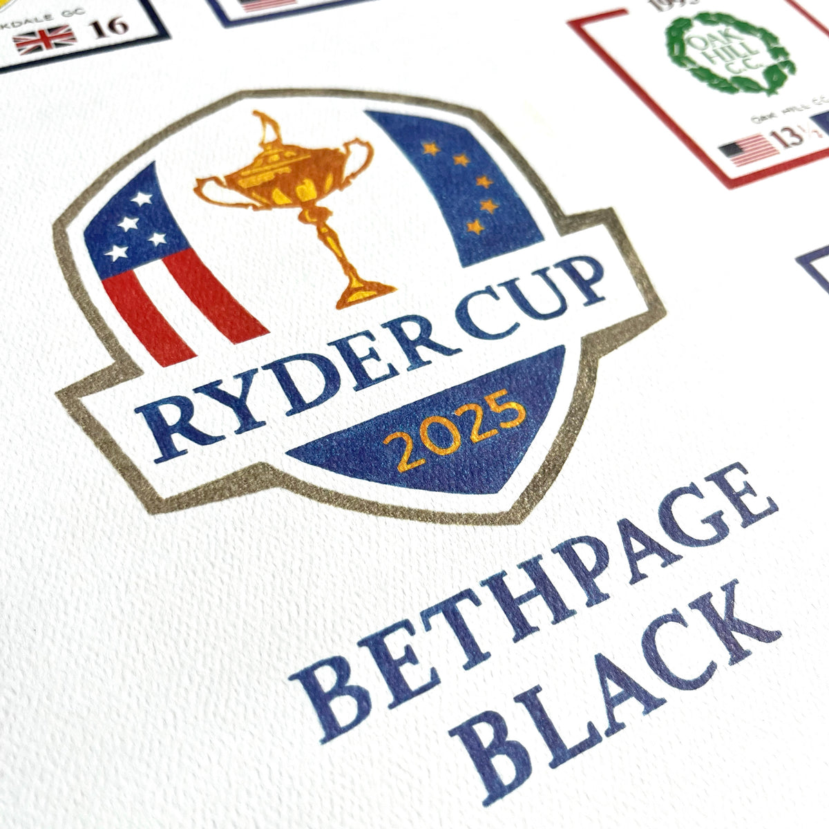 Archive 22 2025 Ryder Cup History Poster - 2025 Logo Close Up