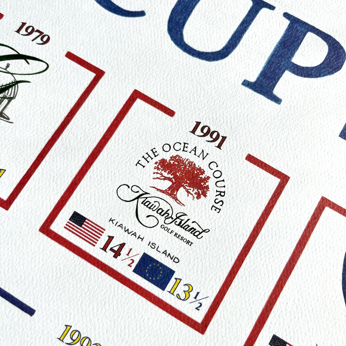 Archive 22 2025 Ryder Cup History Poster - Past US Events Close Up