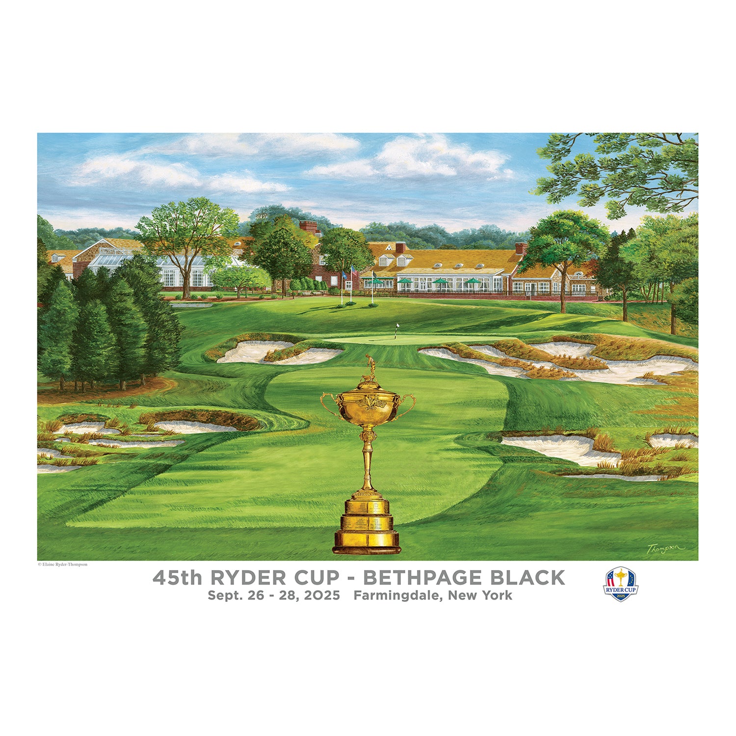 Elaine Ryder-Thompson 2025 Ryder Cup Course Poster - Front View
