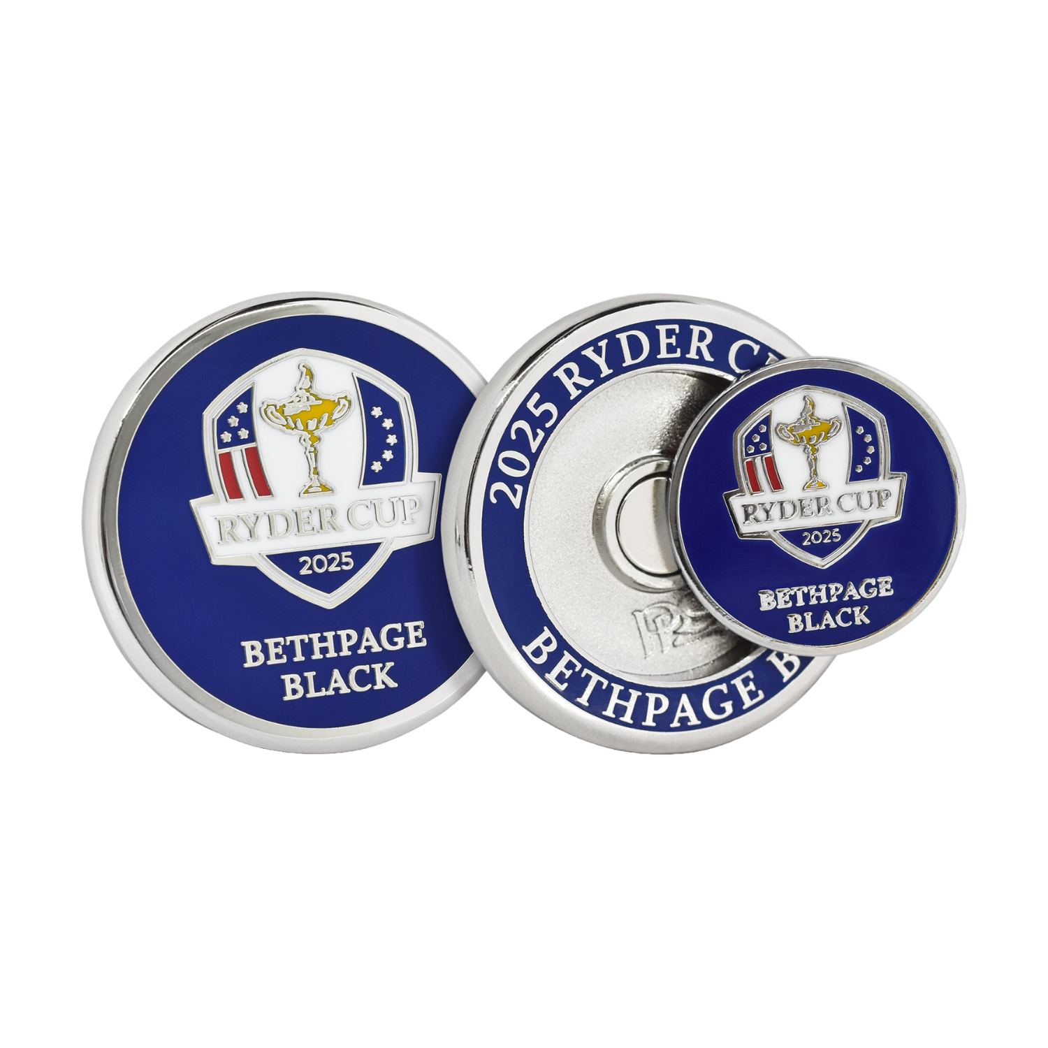 PRG Americas 2025 Ryder Cup Duo Ball Marker - Front and Back View