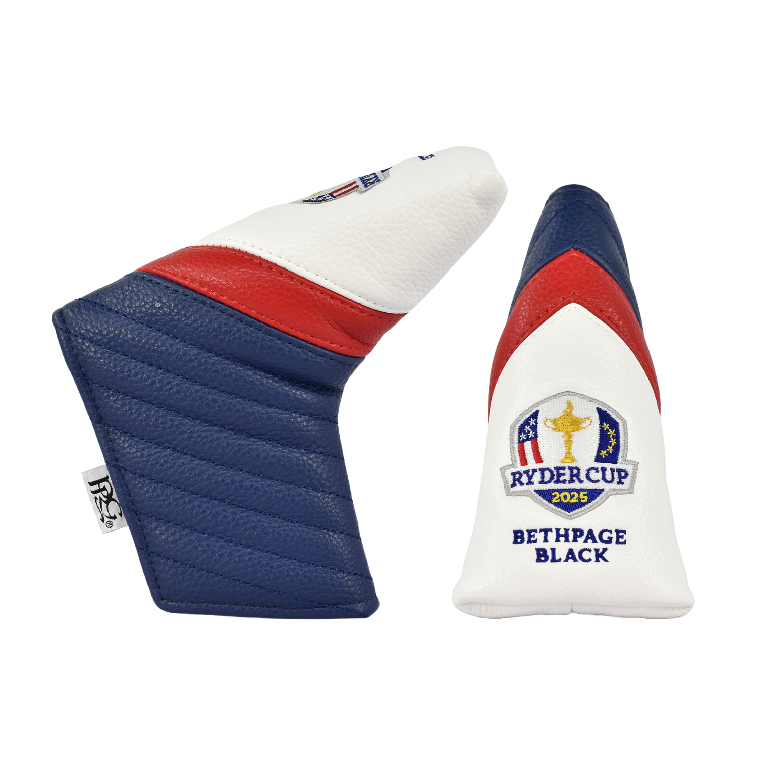 PRG Americas 2025 Ryder Cup Elite Blade Putter Cover - Side and Back View