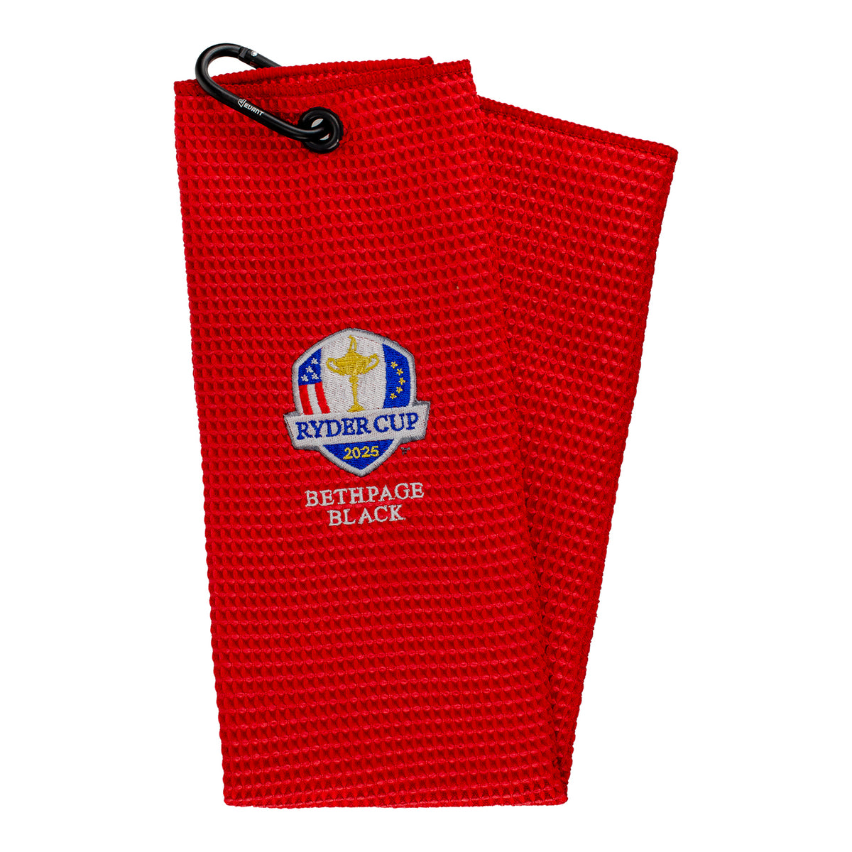 Dynamic Brands 2025 Ryder Cup Microscrubber Towel in Red - Front View