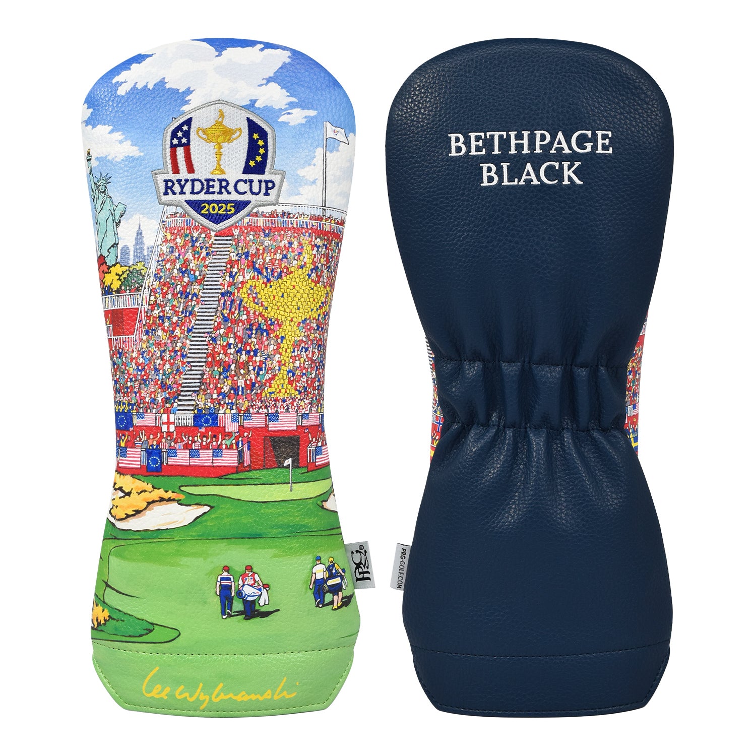 PRG Golf 2025 Ryder Cup Lee Wybranski Driver Cover - Front and Back View