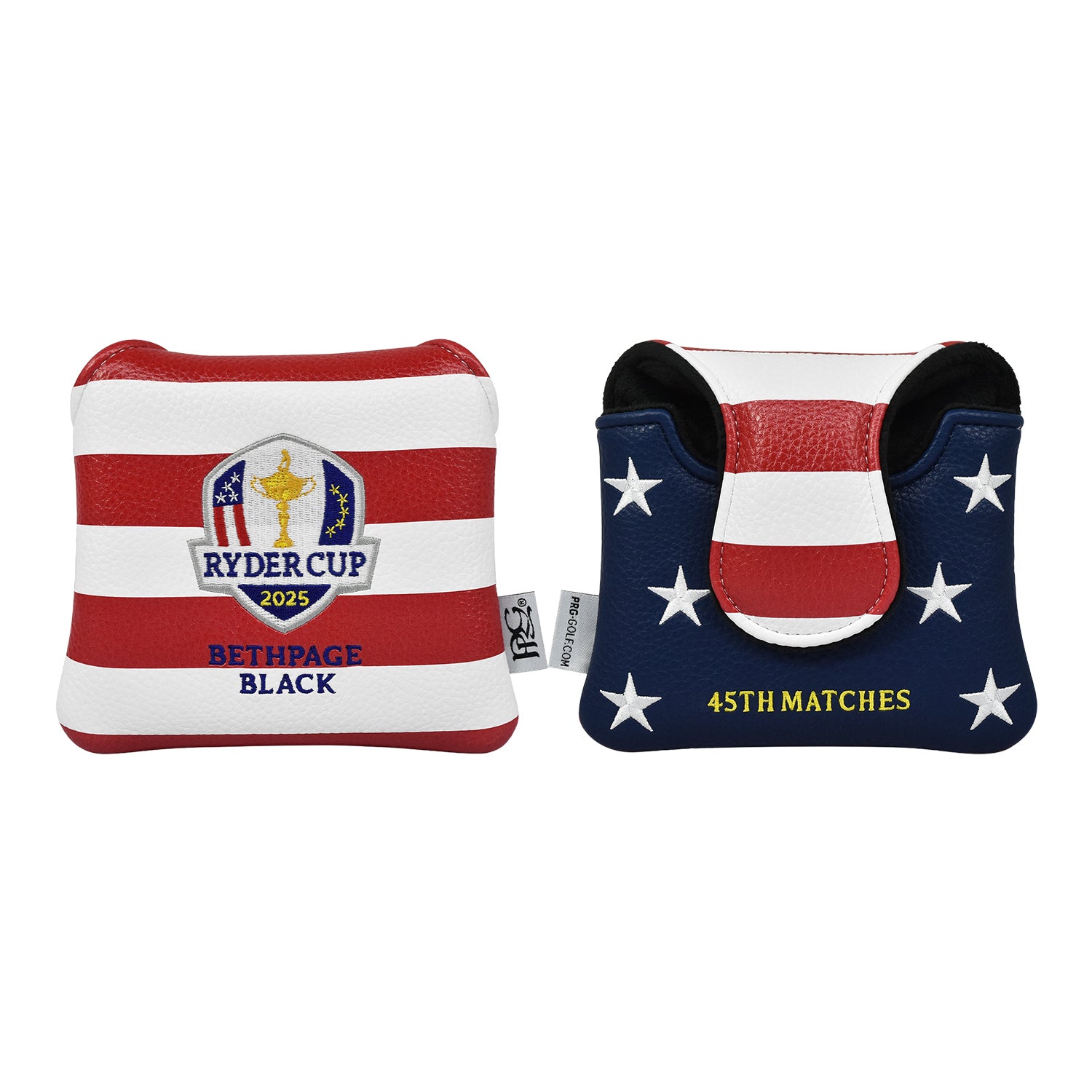 PRG Golf 2025 Ryder Cup Flag Themed Mallet Cover - Front and Back View