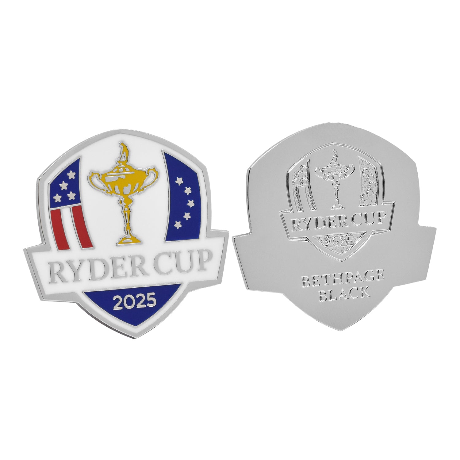 PRG Golf 2025 Ryder Cup 4PC Ballmarker Set - Packaged View