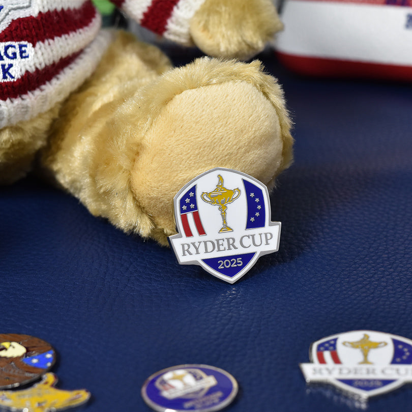 PRG Golf 2025 Ryder Cup 4PC Ballmarker Set - Shield Close Up