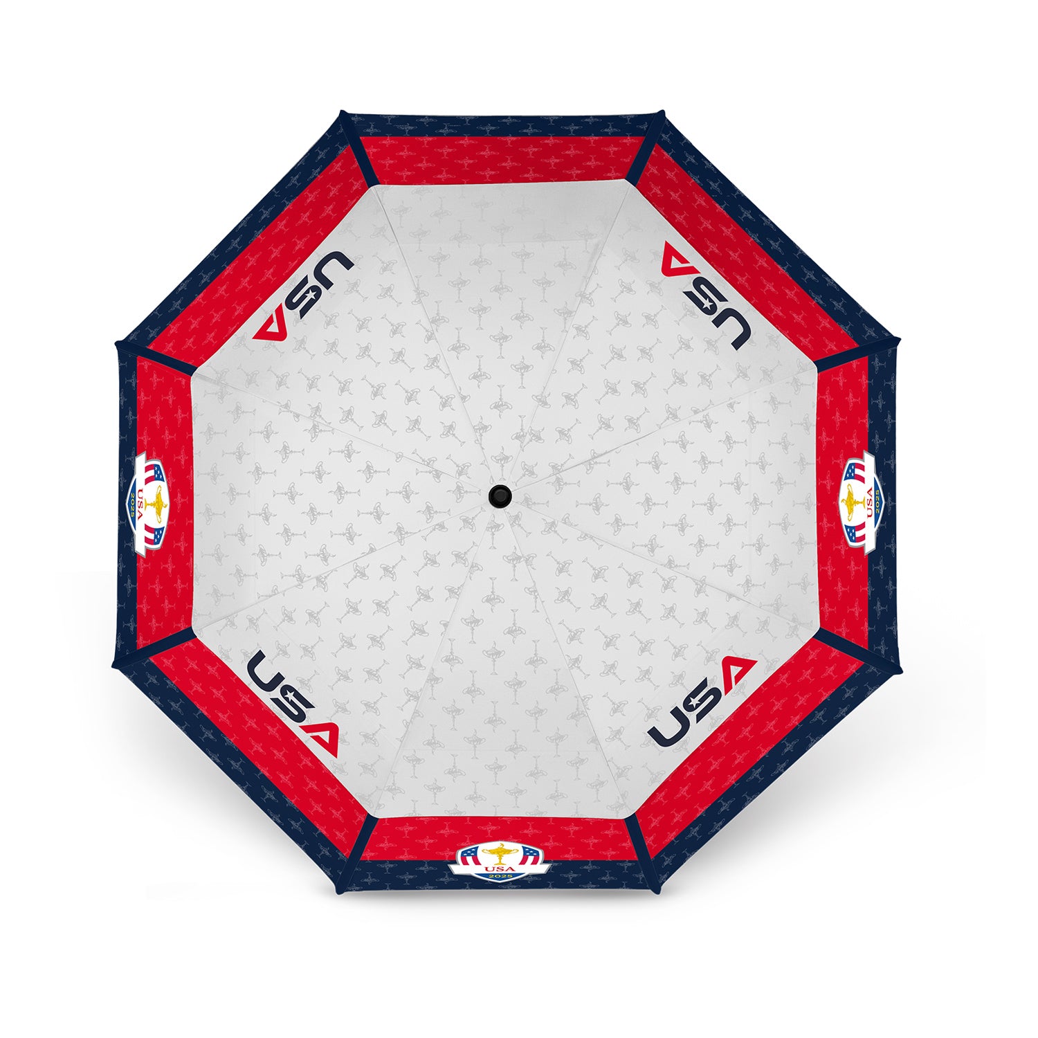Weatherman 2025 Ryder Cup U.S. Team Golf Umbrella - Opened and Collapsed View