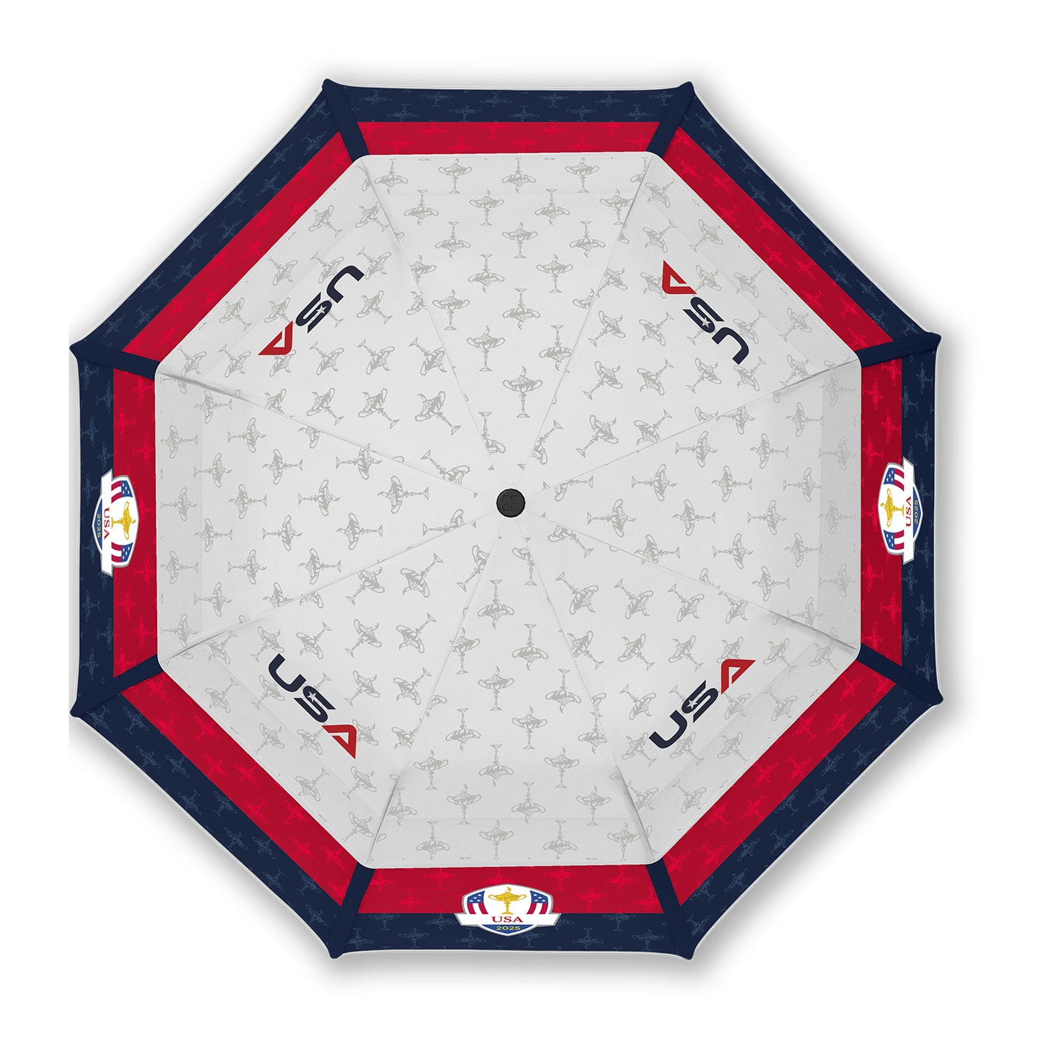 Weatherman 2025 Ryder Cup U.S. Team Collapsible Umbrella - Opened and Collapsed View