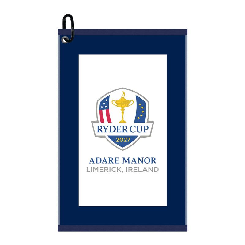 Dynamic 2027 Ryder Cup Hi-Def Edge Towel in Navy - Front View
