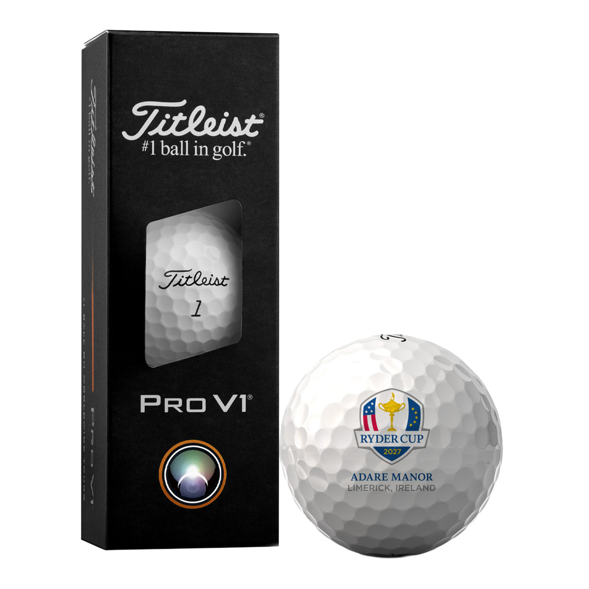Titleist 2027 Ryder Cup ProV1 Golf Ball Sleeve - Packaged View