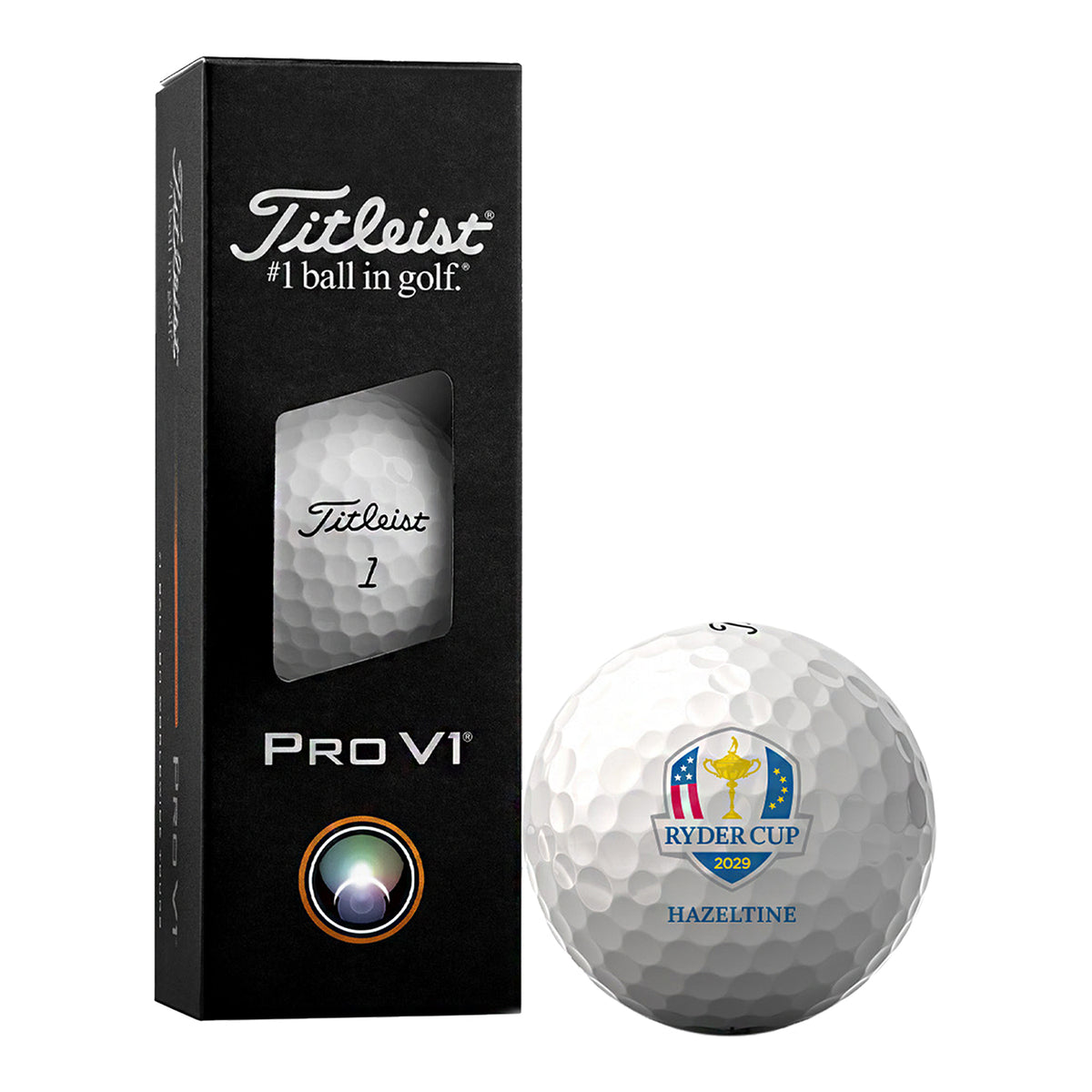 Titleist 2029 Ryder Cup Prov1 Golf Ball Sleeve - Front View