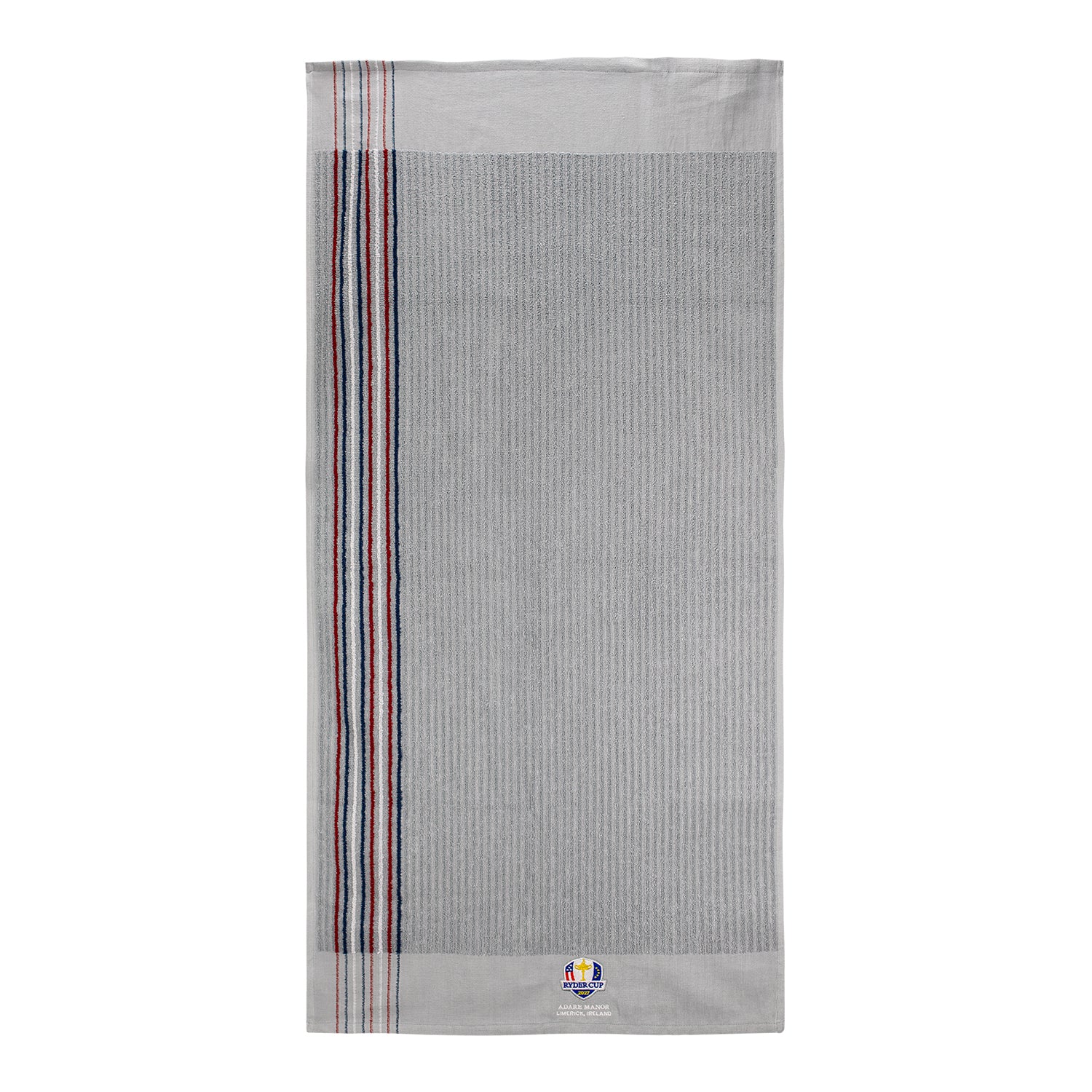 Dynamic 2027 Ryder Cup 22" x 44" Caddy Towel in Grey - Front