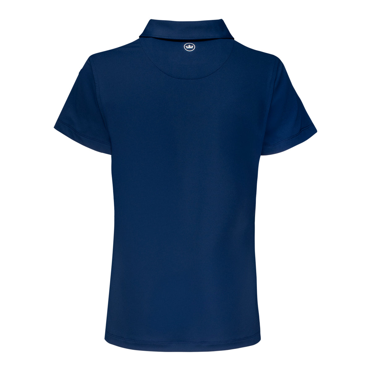 Peter Millar 1927 Trophy Women's Solid Short Sleeve Polo in Navy - Back View