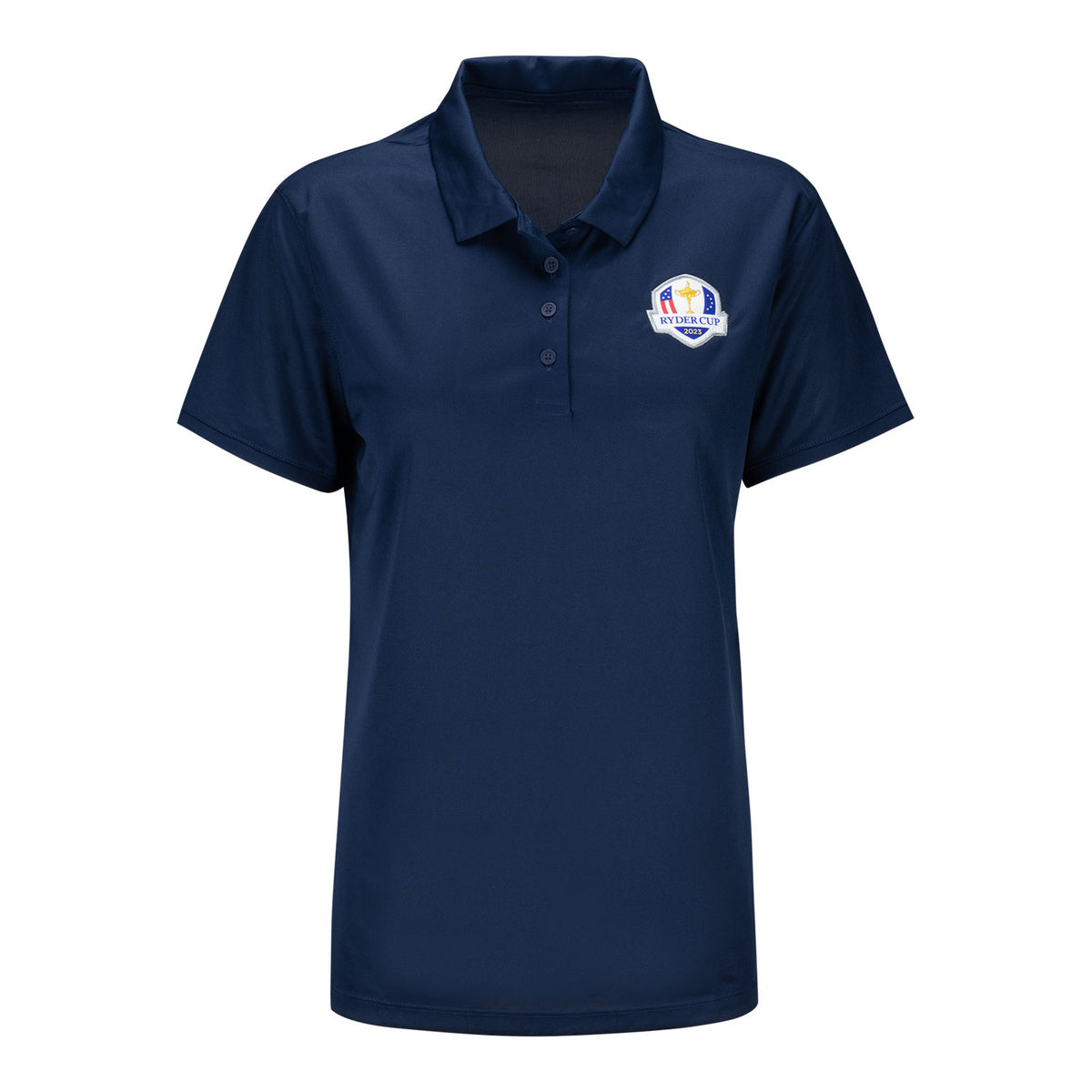 Nike 2023 Ryder Cup Women&#39;s Golf Short Sleeve Polo in Navy - Front View