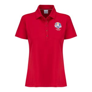 Dunning 2025 Ryder Cup Ladies Ventilated Polo in Glory Red