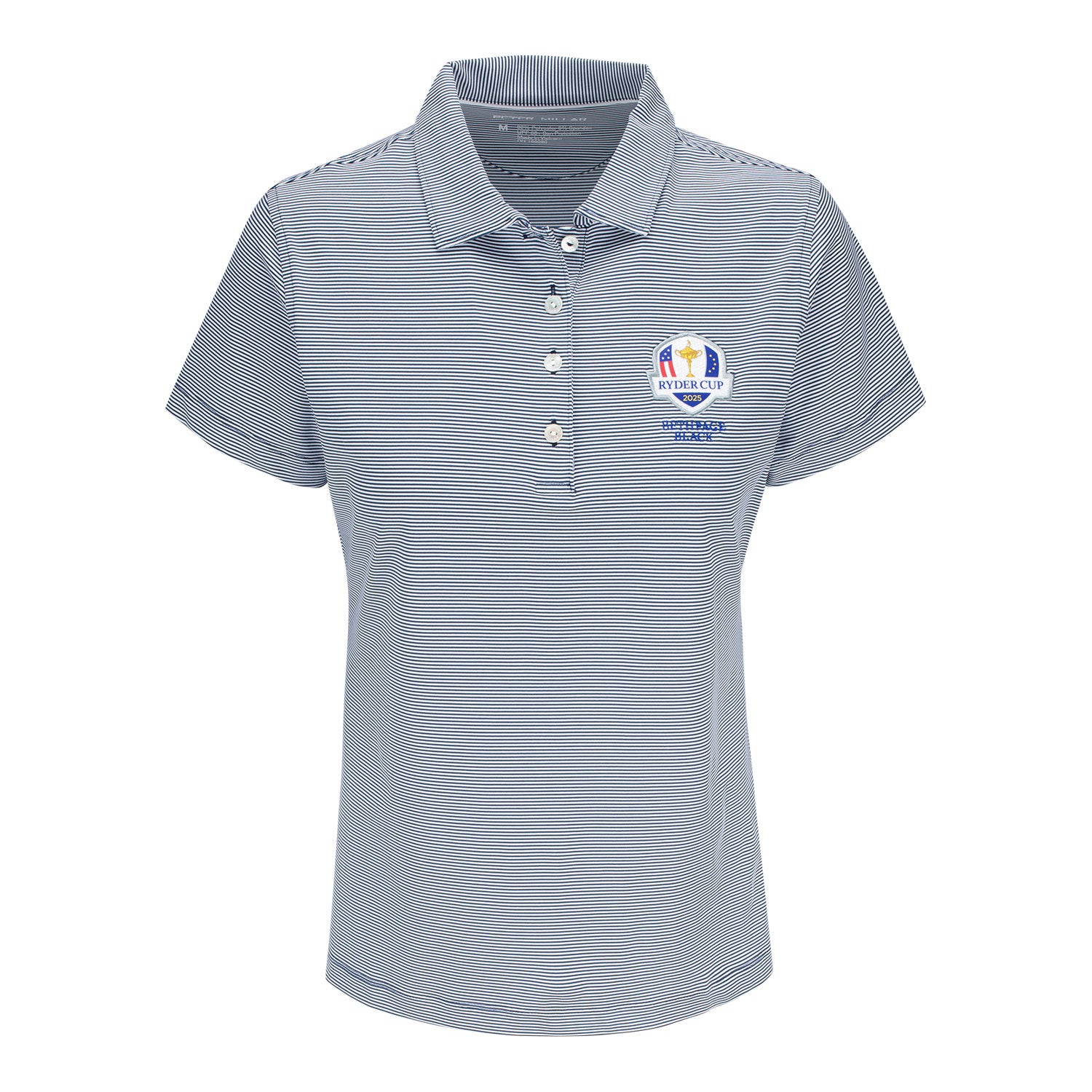 Peter Millar 2025 Ryder Cup Women's Jubilee Stripe Polo in Navy - Front View