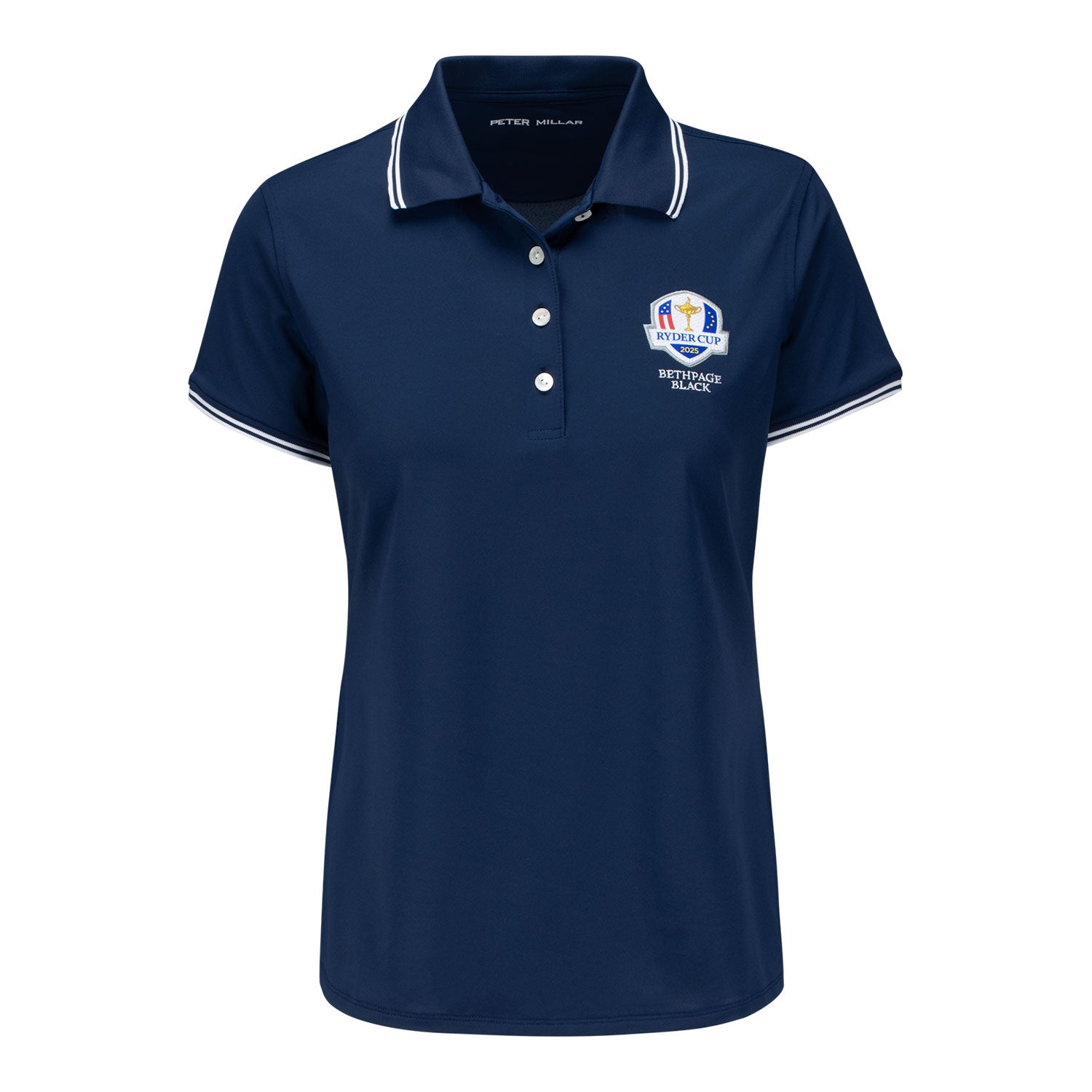 Peter Millar 2025 Ryder Cup Women's Canterbury Polo in Navy - Front View