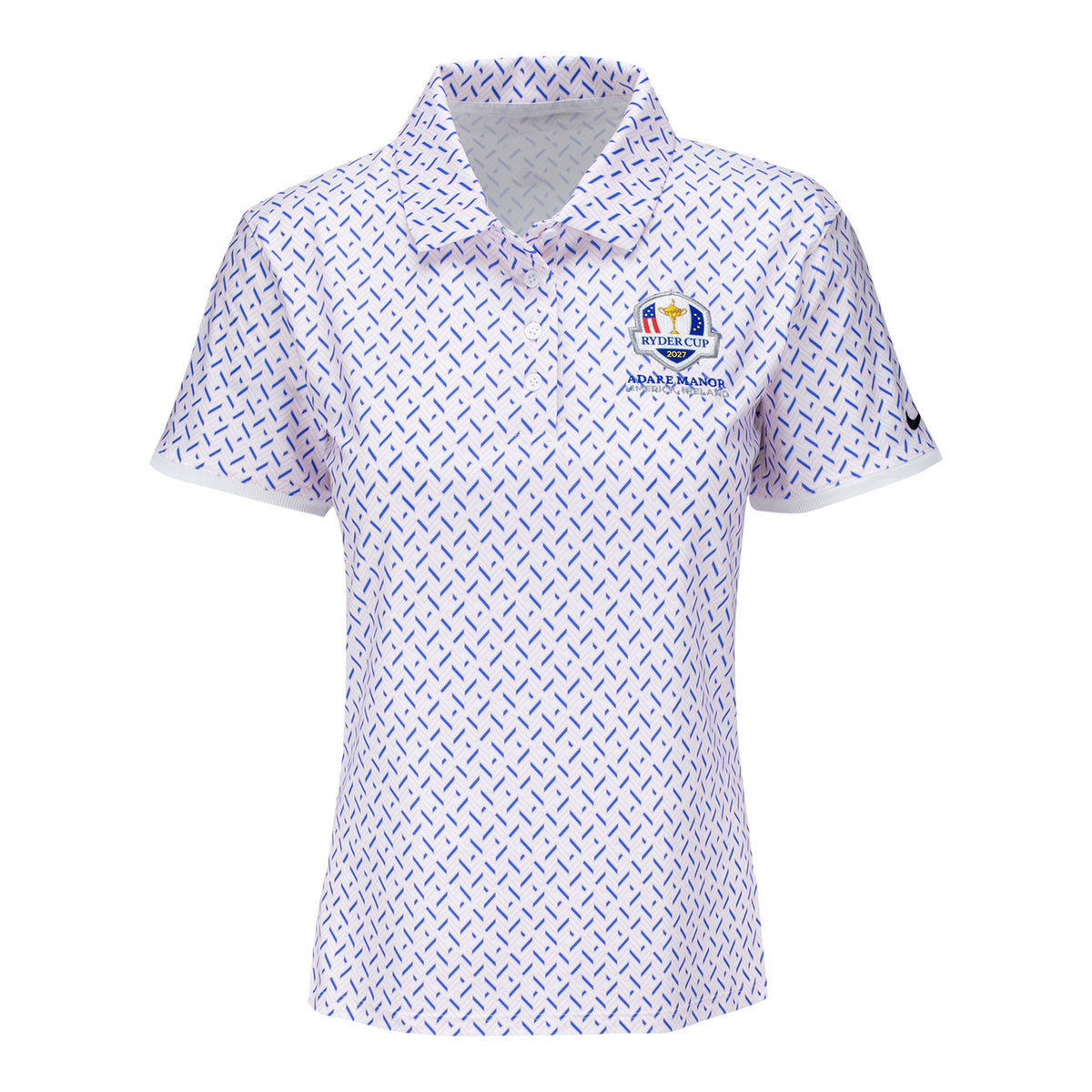 Nike 2027 Ryder Cup Women's Victory Print Polo in White - Front View