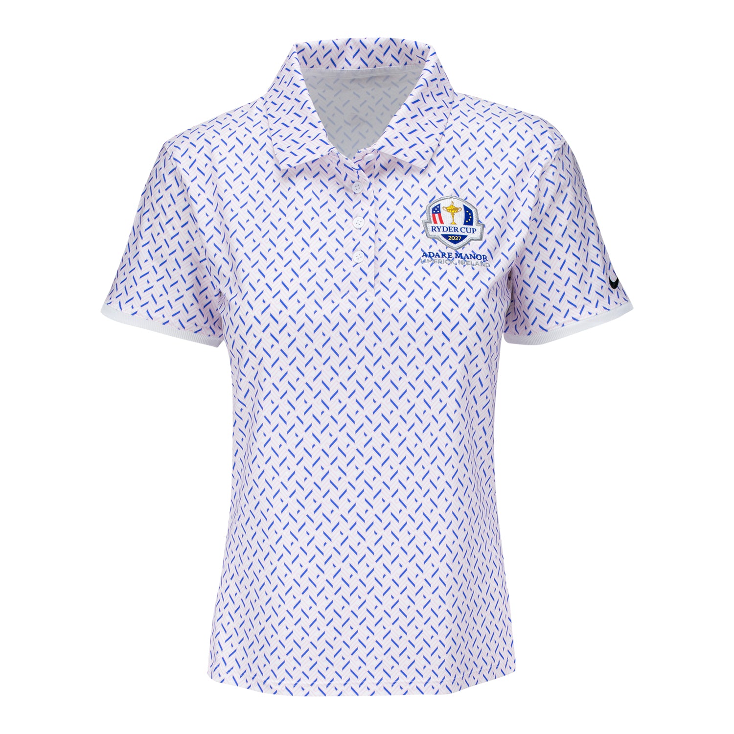 Nike 2027 Ryder Cup Women's Victory Print Polo in White - Front View