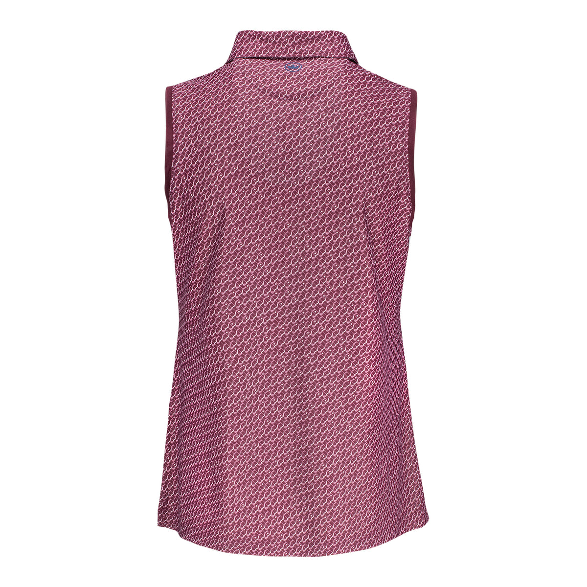 Peter Millar 2027 Ryder Cup Women's House of Clubs Sleeveless Polo in Ox Blood Red - Back