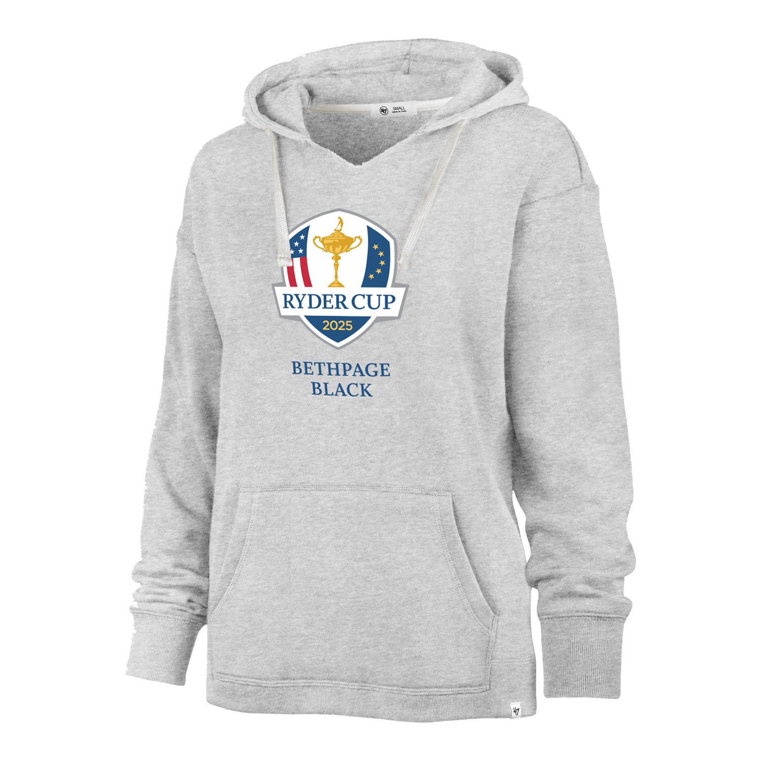 '47 Brand 2025 Ryder Cup Women's Kennedy Hoodie in Relay Grey - Front View