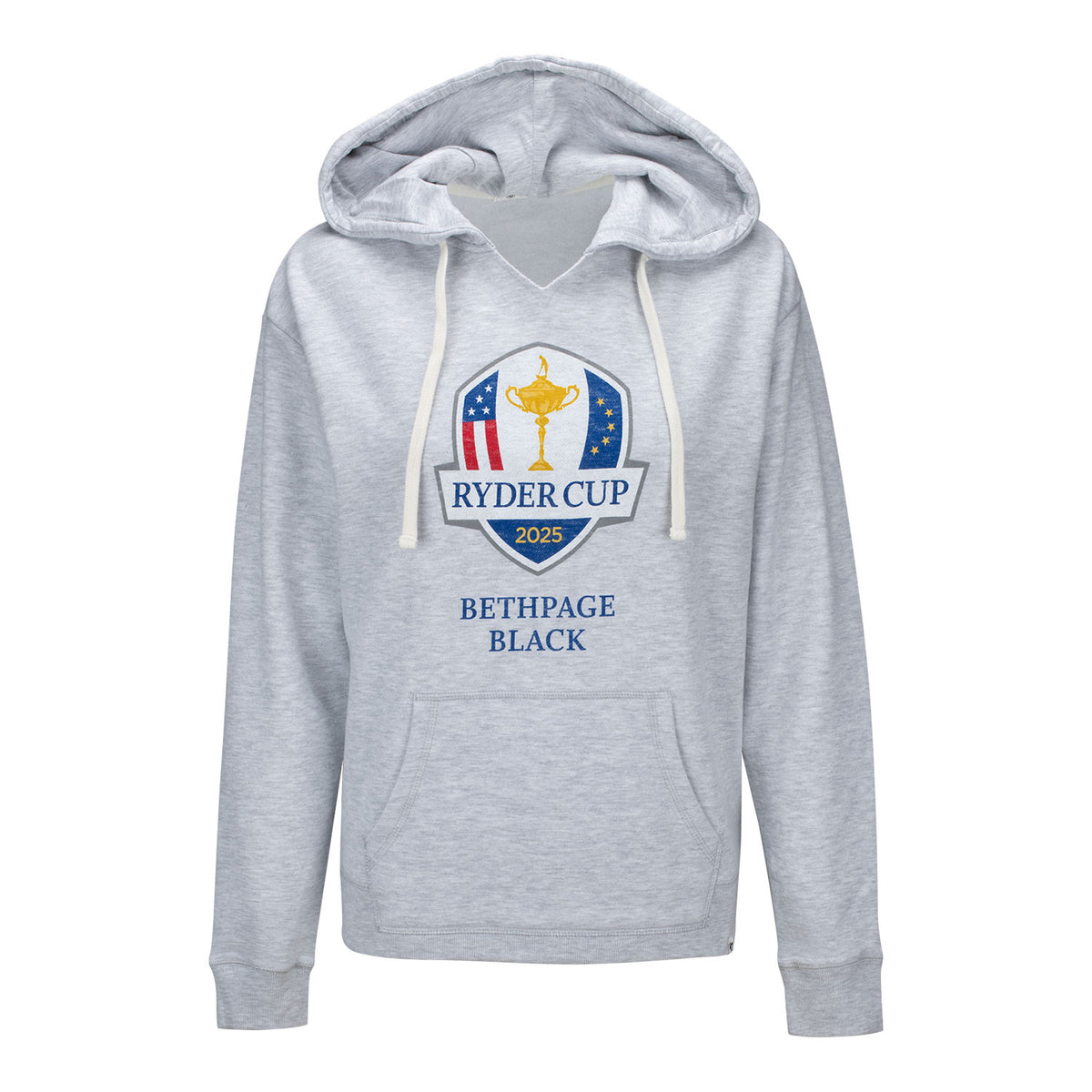 &#39;47 Brand 2025 Ryder Cup Women&#39;s Kennedy Hoodie in Relay Grey - Front View