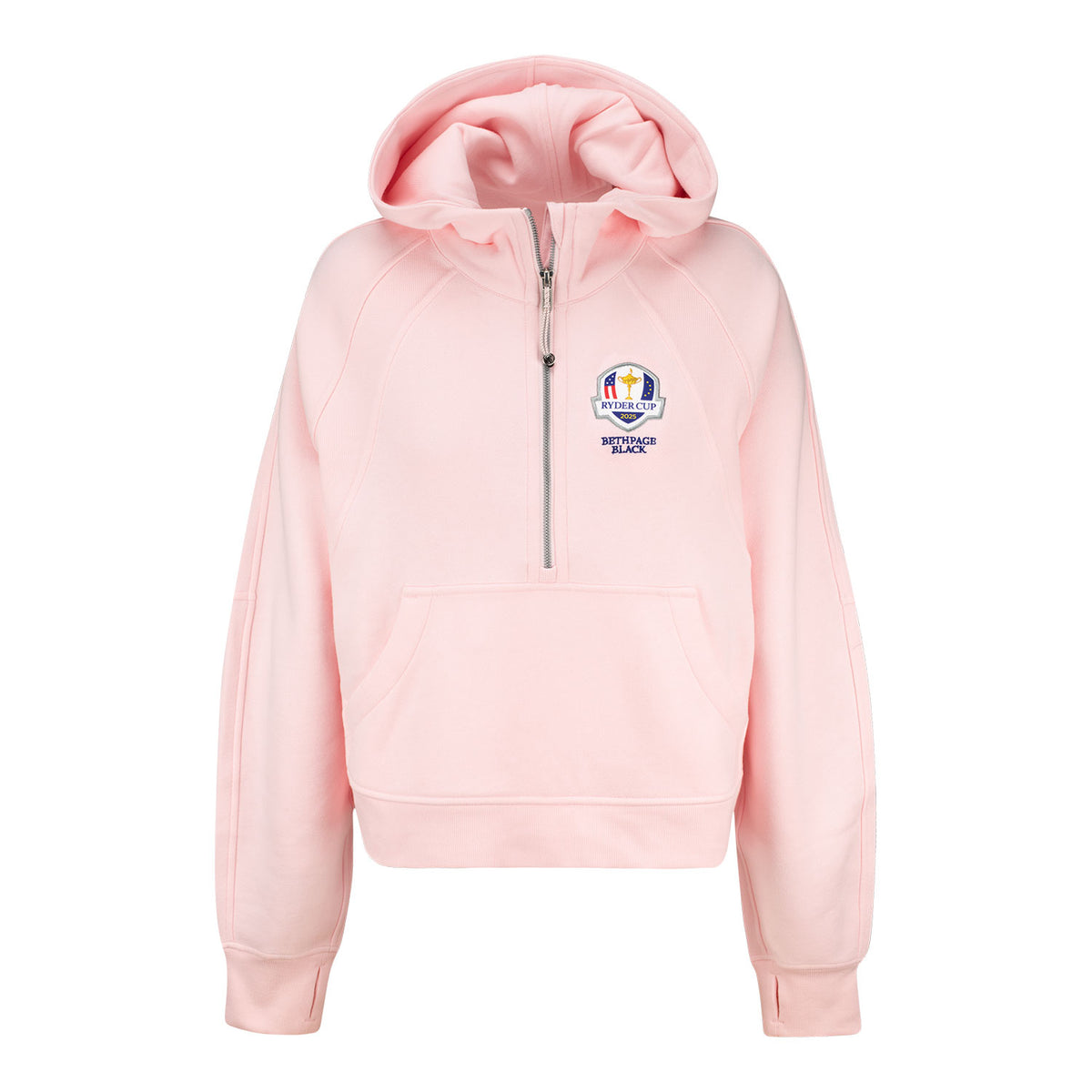 lululemon 2025 Ryder Cup Women&#39;s Scuba Oversized Half Zip Hoodie in Strawberry Milkshake - Front View