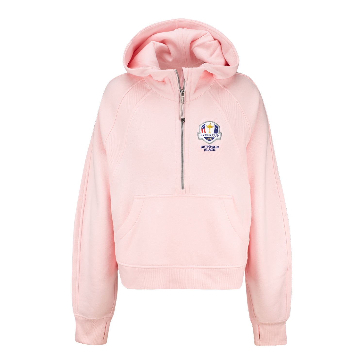 lululemon 2025 Ryder Cup Women's Scuba Oversized Half Zip Hoodie in Strawberry Milkshake - Front View