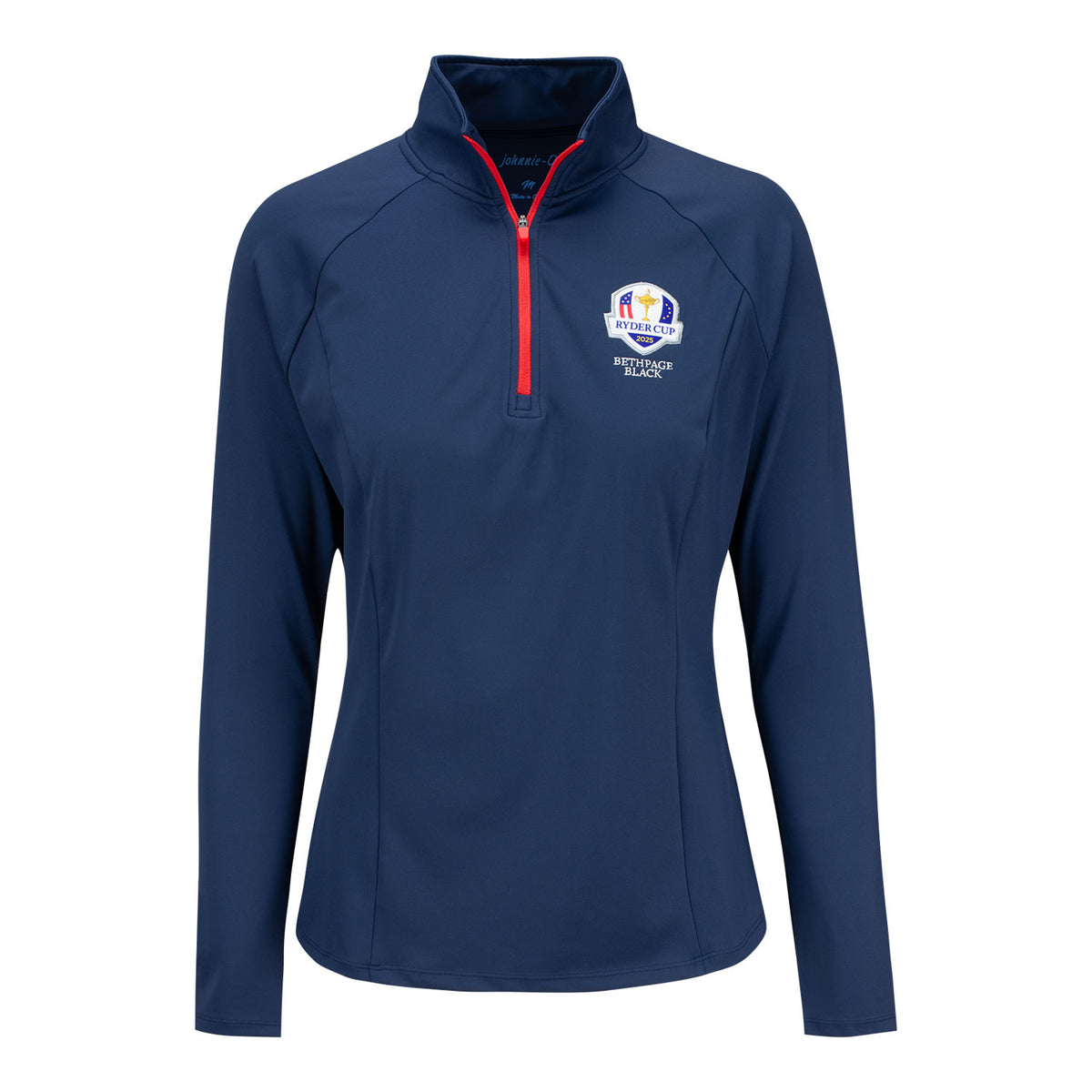 Johnnie-O 2025 Ryder Cup Women&#39;s Lottie Quarter Zip in Navy - Front View