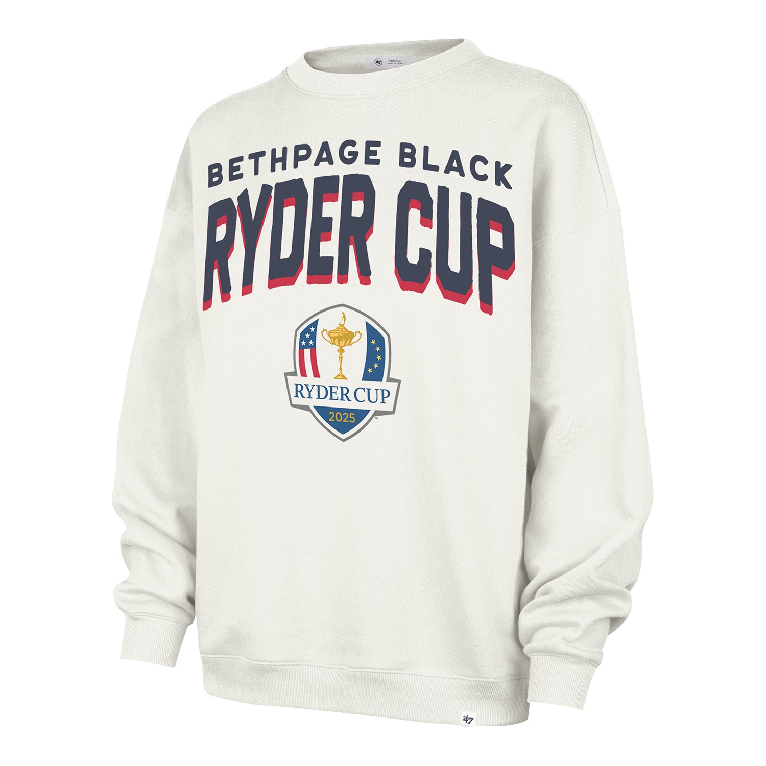 '47 Brand 2025 Ryder Cup Women's Campus Cloud Oversized Crew in Sandstone - Front View
