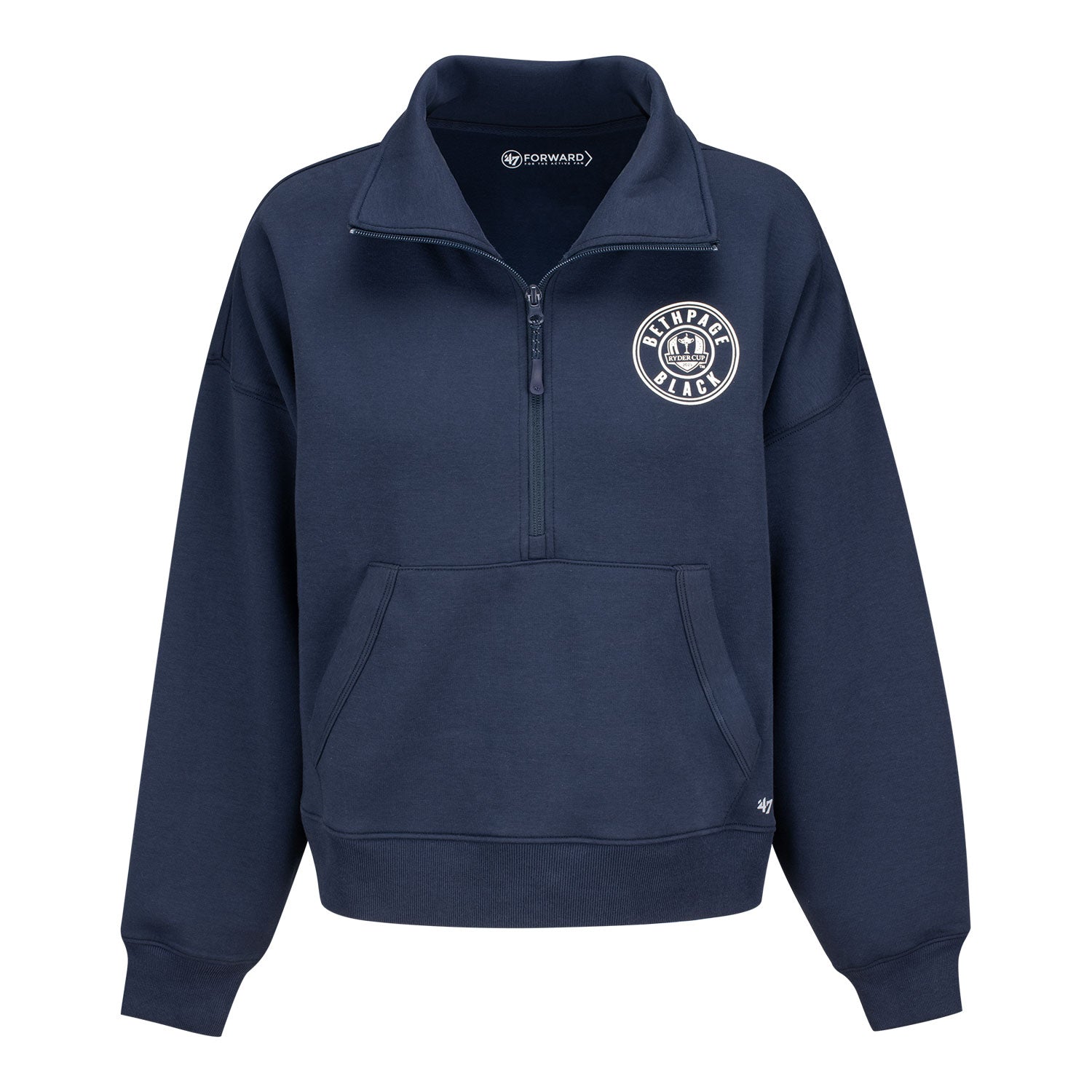'47 Brand 2025 Ryder Cup Women's Loop In Quarter Zip in Navy - Front View