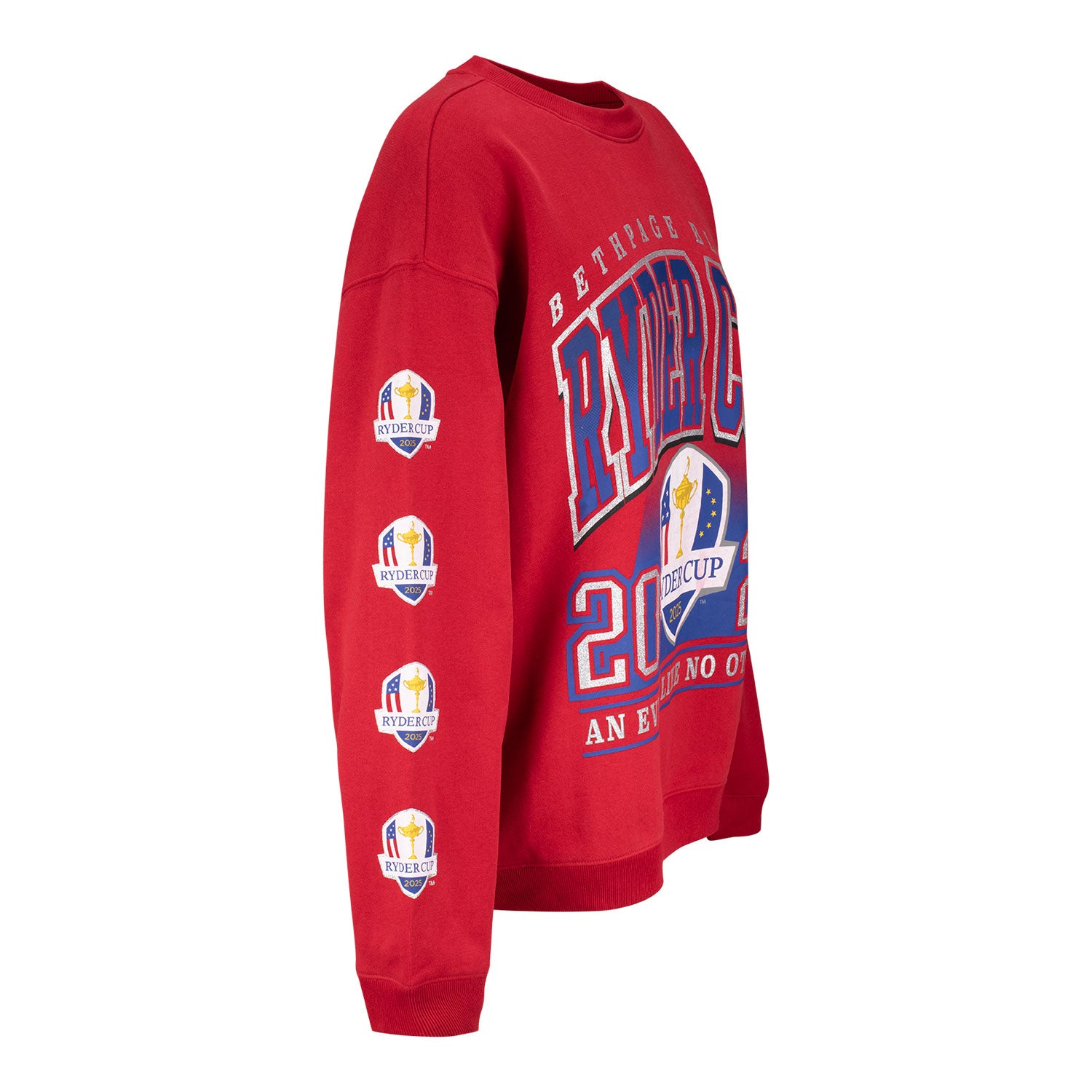 '47 Brand 2025 Ryder Cup Women's Go Big Oversized Crew in Red - Front View