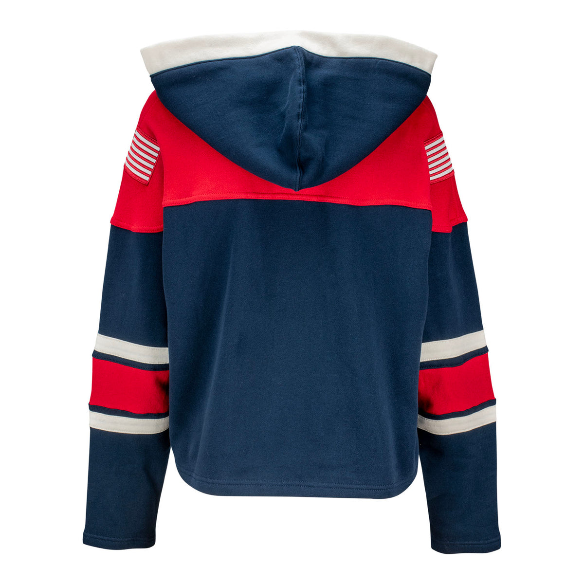 &#39;47 Brand 2025 Ryder Cup Women&#39;s Cropped Superior Lacer Hood in Navy - Back View