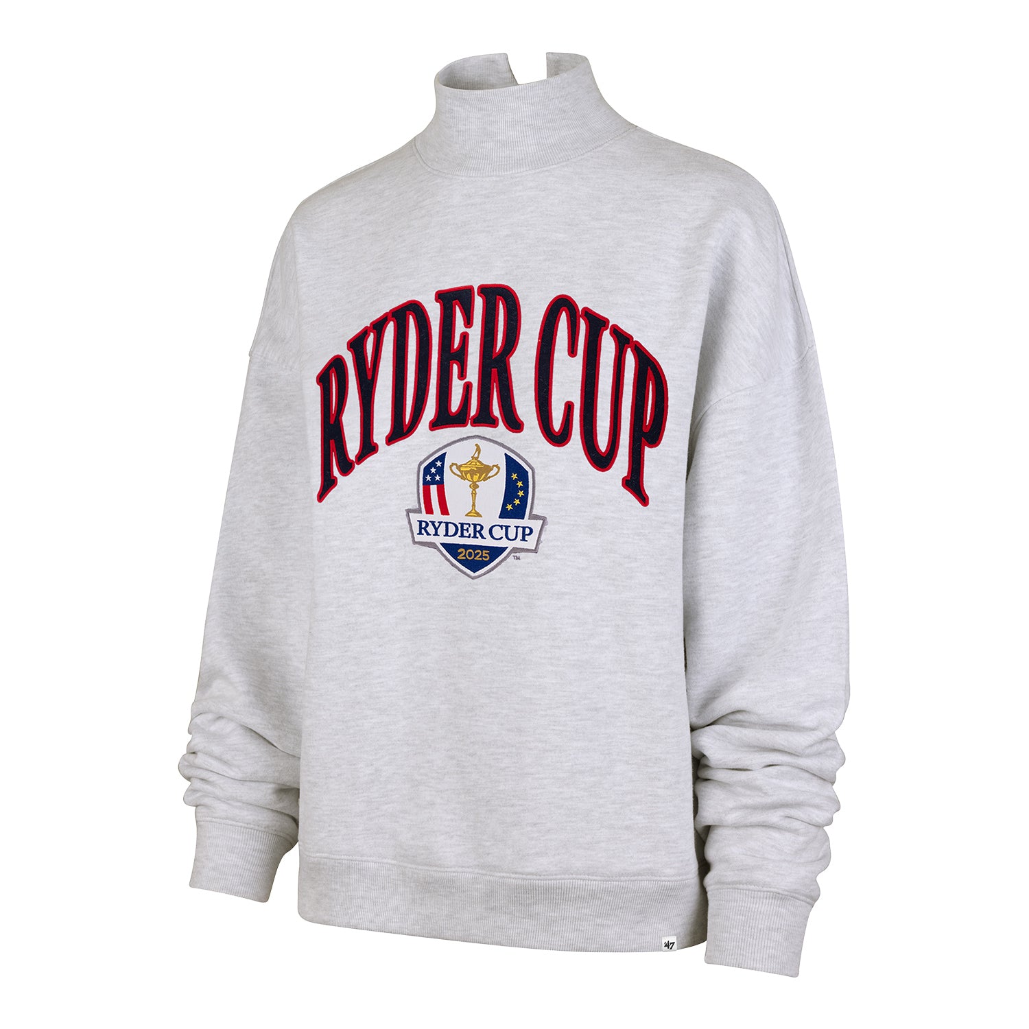 '47 Brand 2025 Ryder Cup Women's Vantage Mockneck Pullover in Relay Grey - Front View