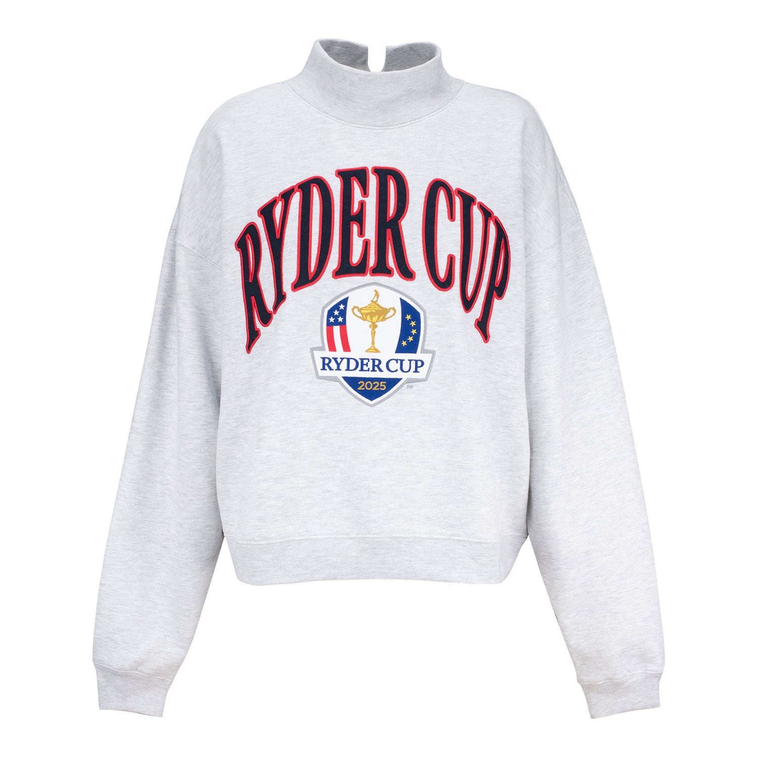 '47 Brand 2025 Ryder Cup Women's Vantage Mockneck Pullover in Relay Grey - Front View