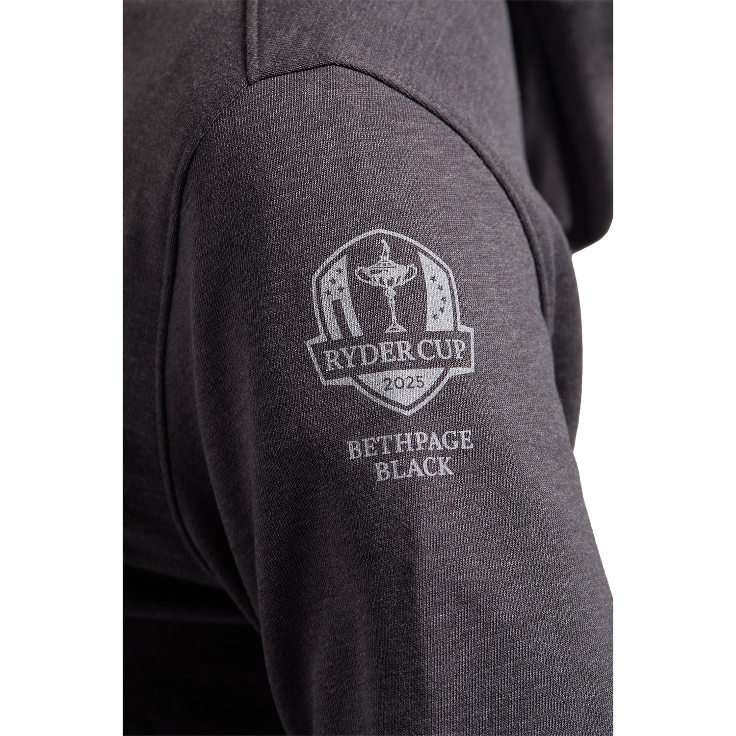 FootJoy 2025 Ryder Cup Women's Script Hoodie in Grey - Modeled Front View
