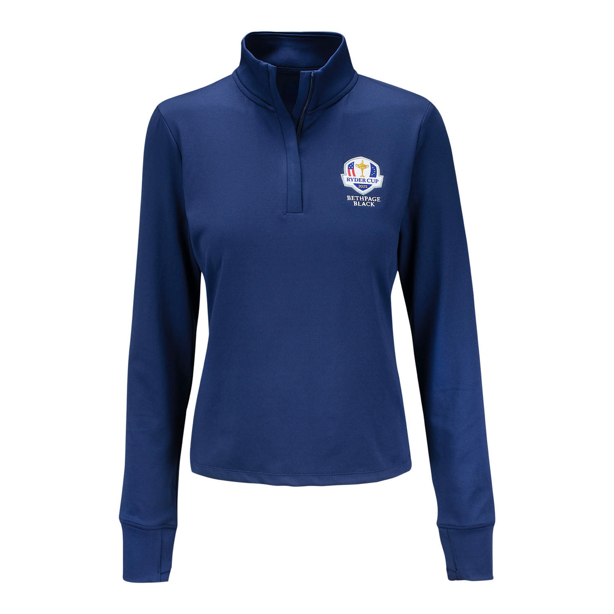 Under Armour 2025 Ryder Cup Women&#39;s Motion Quarter Zip in Navy - Front View