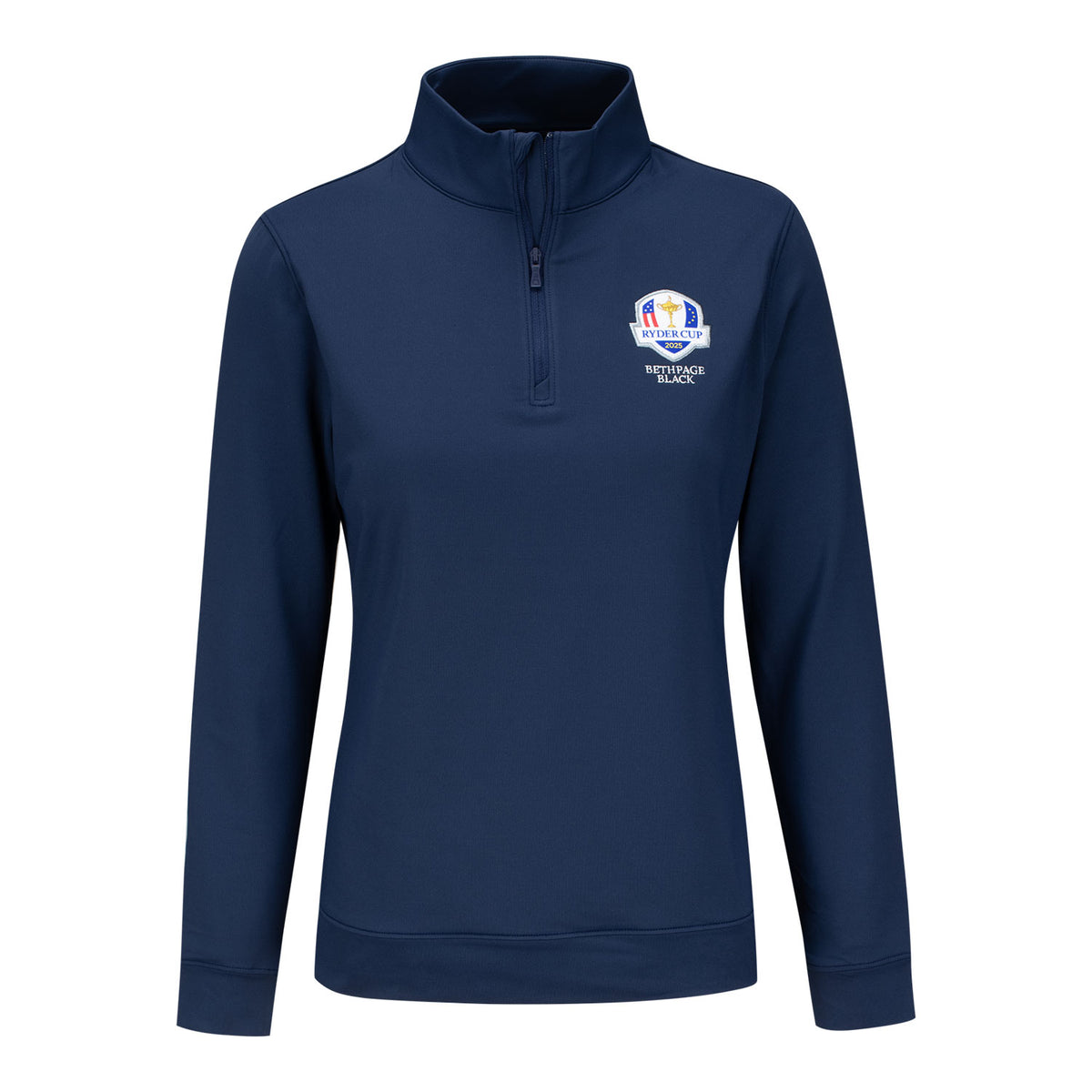 Peter Millar 2025 Ryder Cup Women&#39;s Perth Quarter Zip in Navy
 - Front View