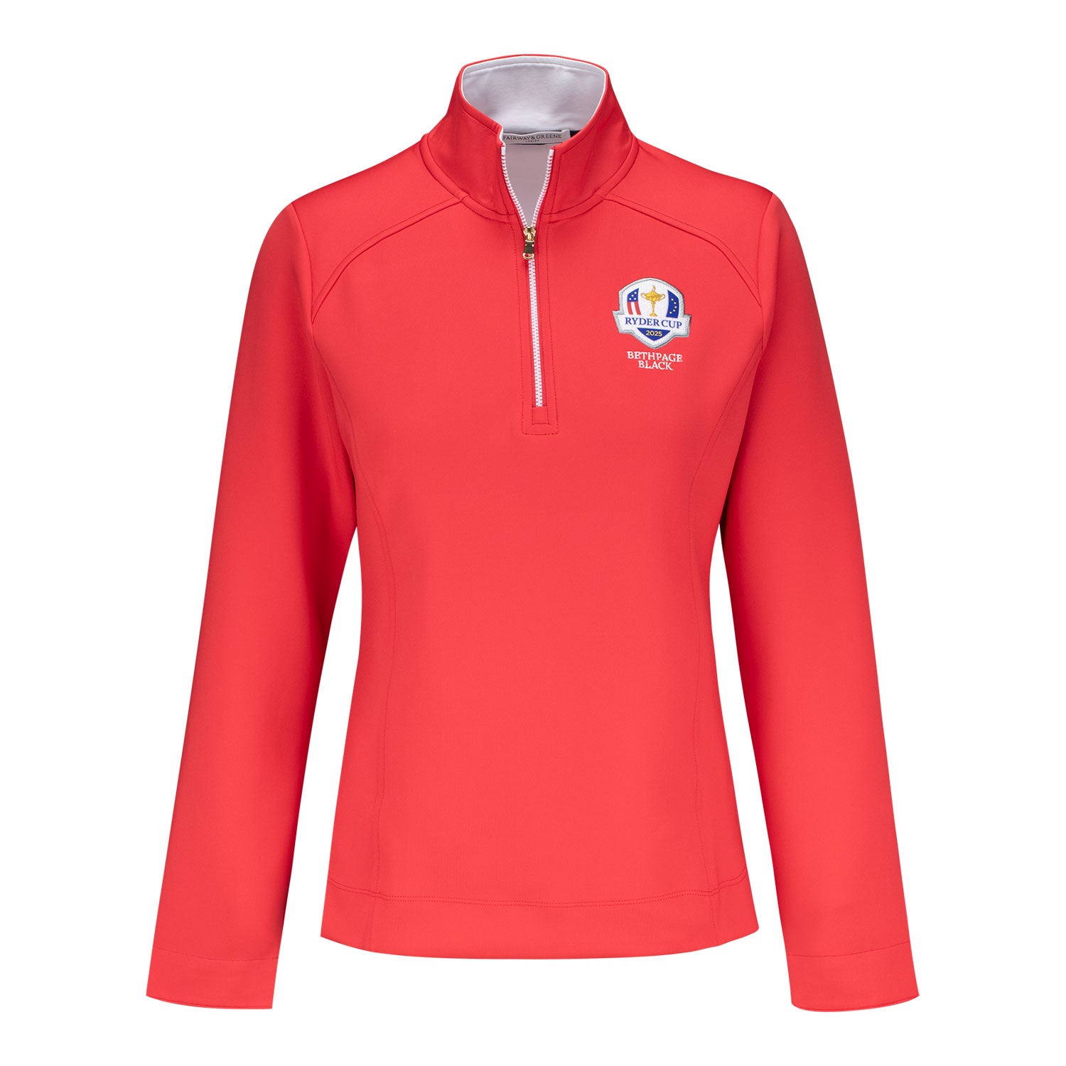 Fairway & Greene 2025 Ryder Cup Women's Wells Quarter Zip in Lolly - Front View