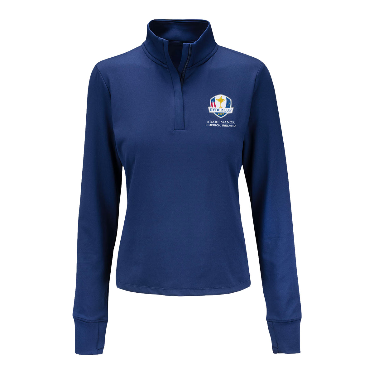 Under Armour 2027 Ryder Cup Women's Motion Quarter Zip in Navy - Front View