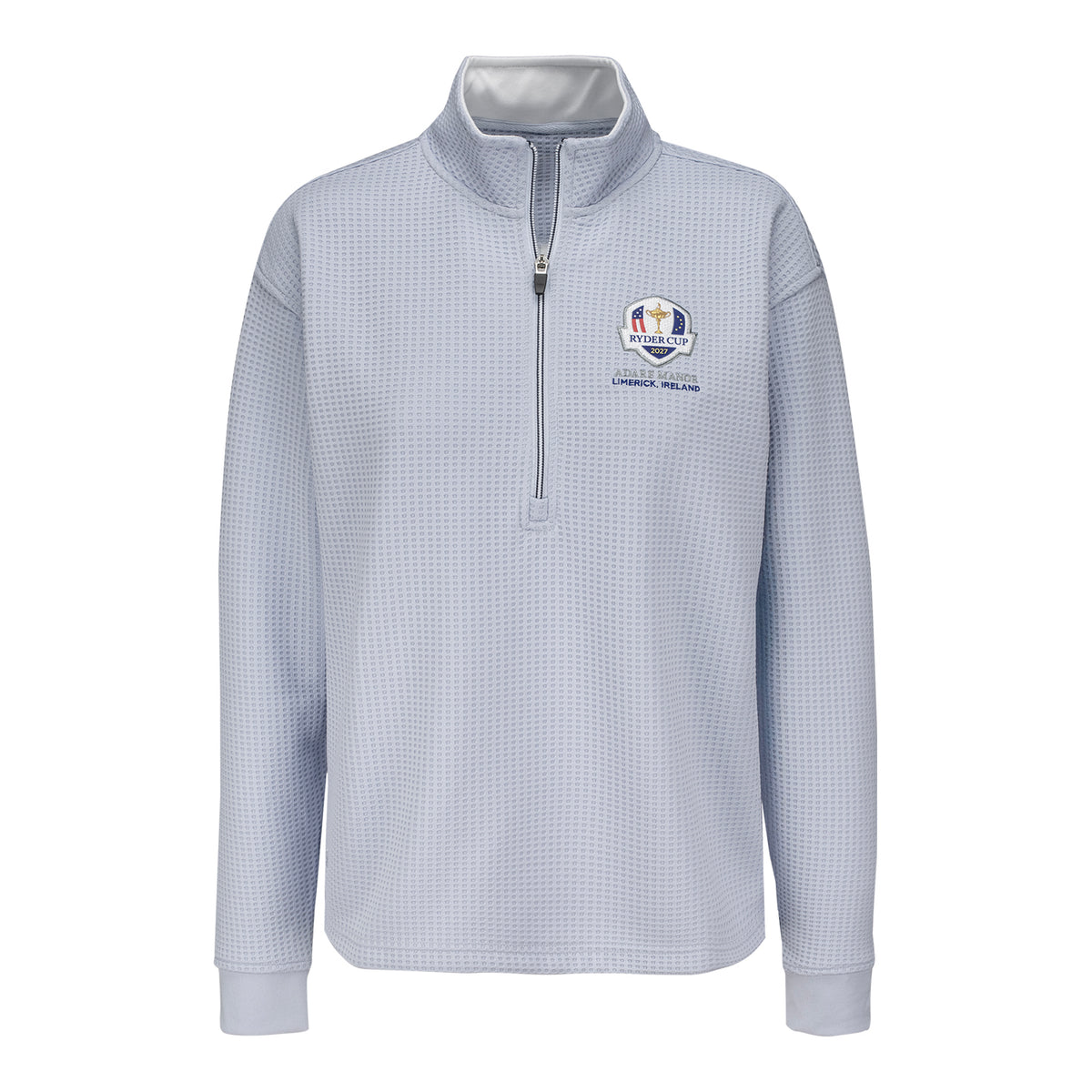Straight Down 2027 Ryder Cup Women's Opal Half Zip in Powder - Front