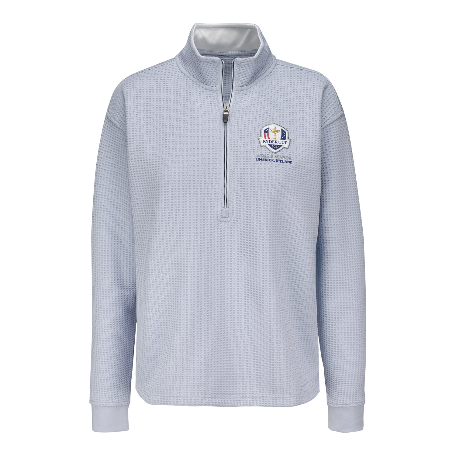 Straight Down 2027 Ryder Cup Women's Opal Half Zip in Powder - Front