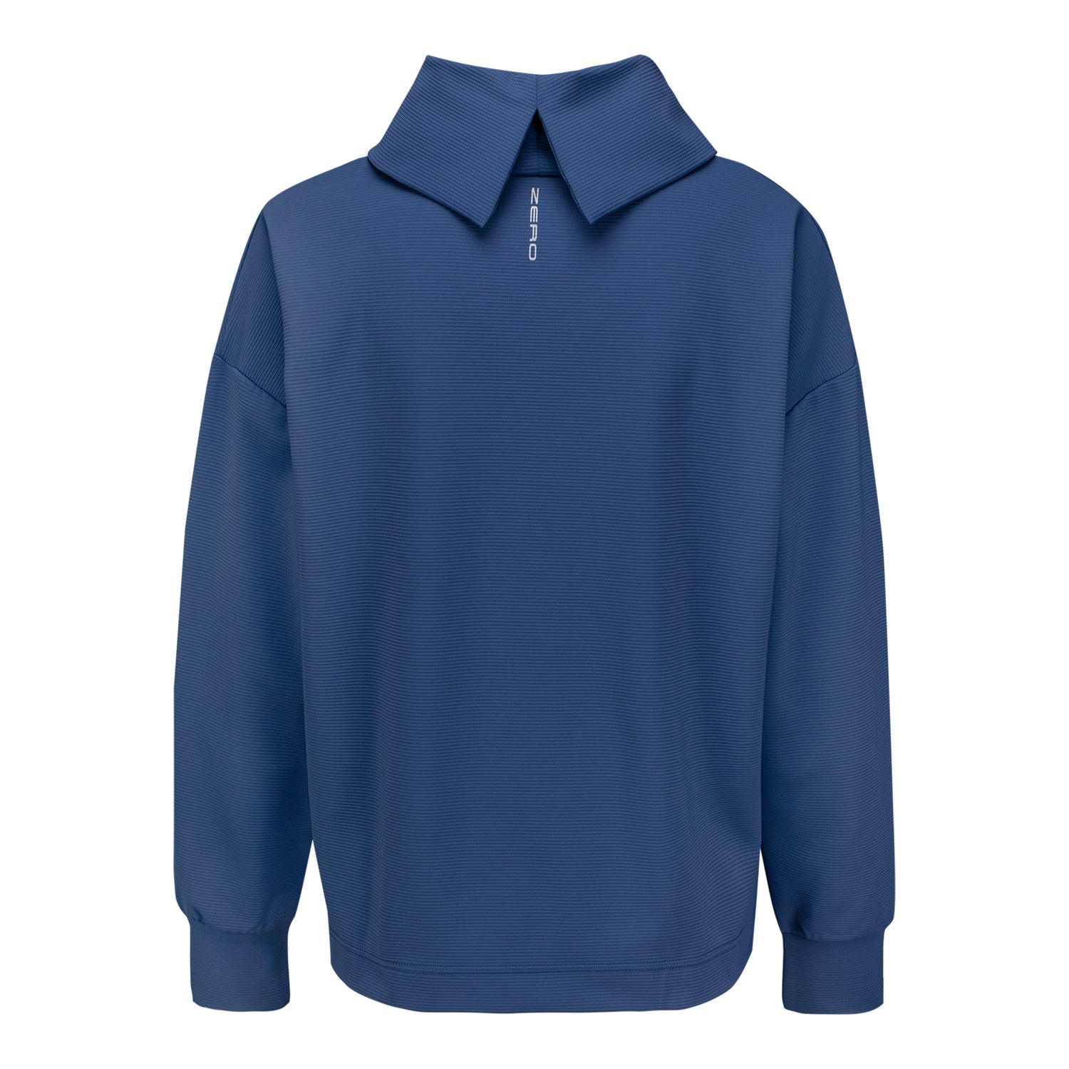 Zero Restriction 2027 Ryder Cup Women's Sam Ribbed Cowl Neck Pullover in Storm - Front