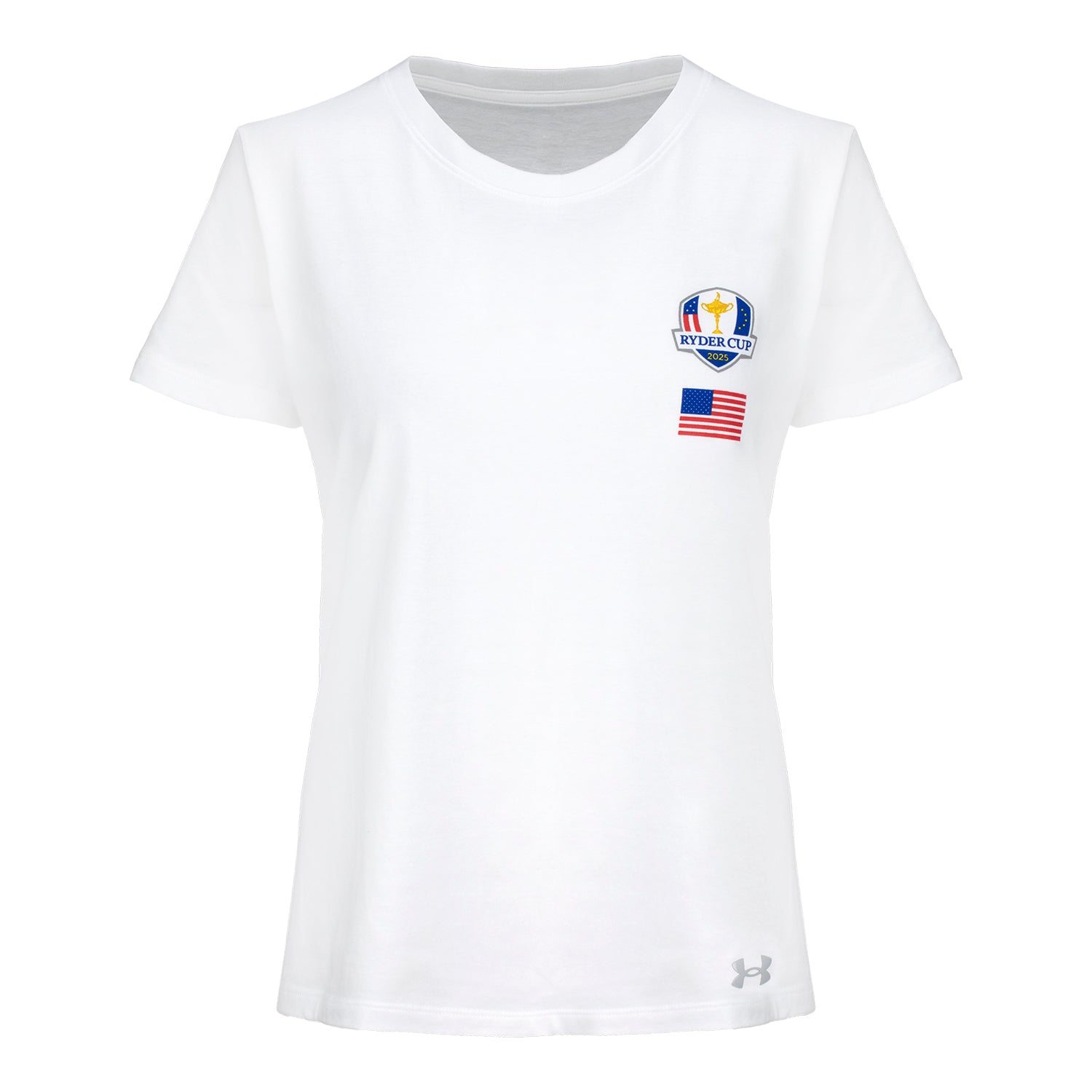 Under Armour 2025 Ryder Cup Women's Performance Cotton Americana T-Shirt in White - Back View