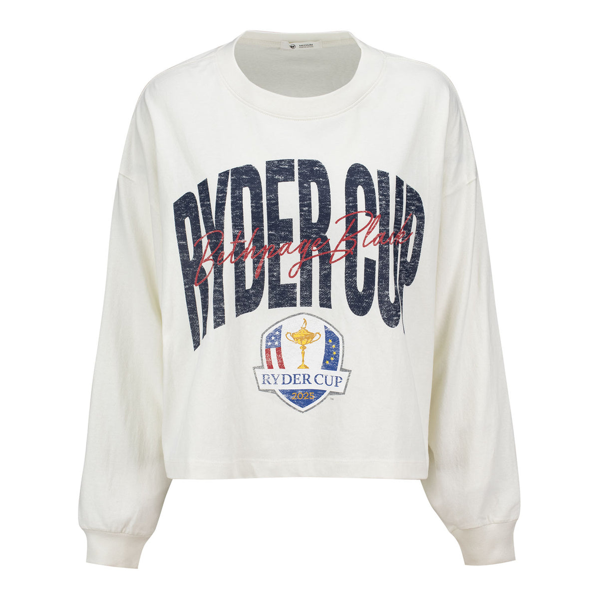 '47 Brand 2025 Ryder Cup Women's Sydney Long Sleeve T-Shirt in Sandstone - Front View
